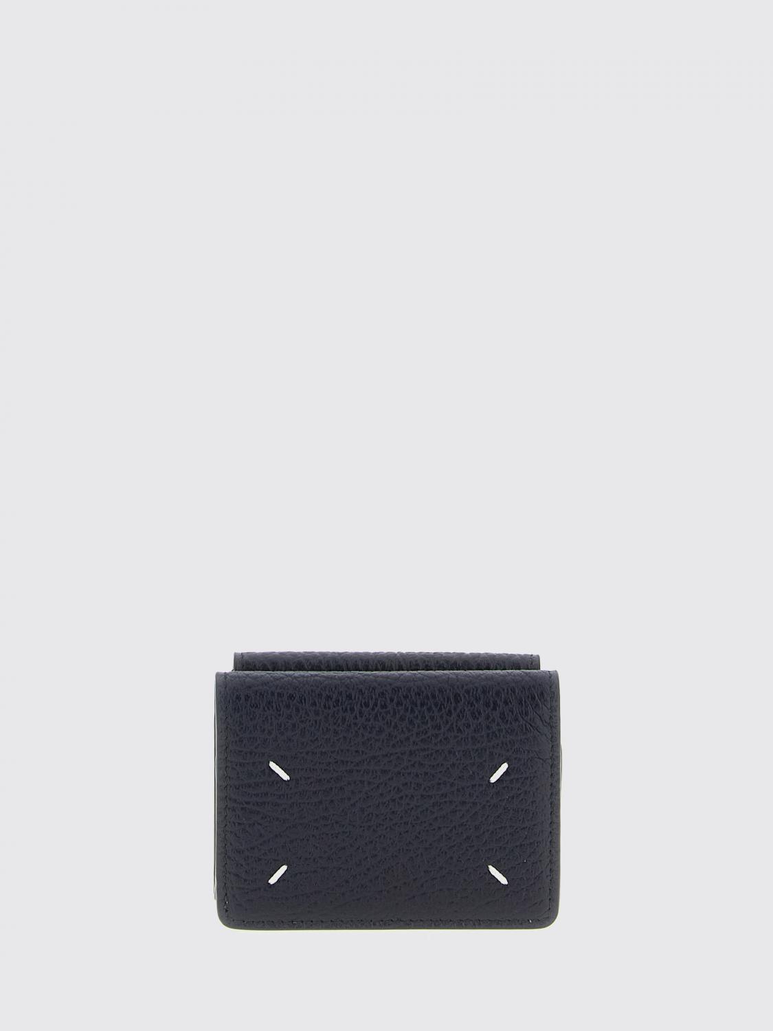 MAISON MARGIELA 지갑: Maison Margiela 가죽 지갑, 블루 - Img 3