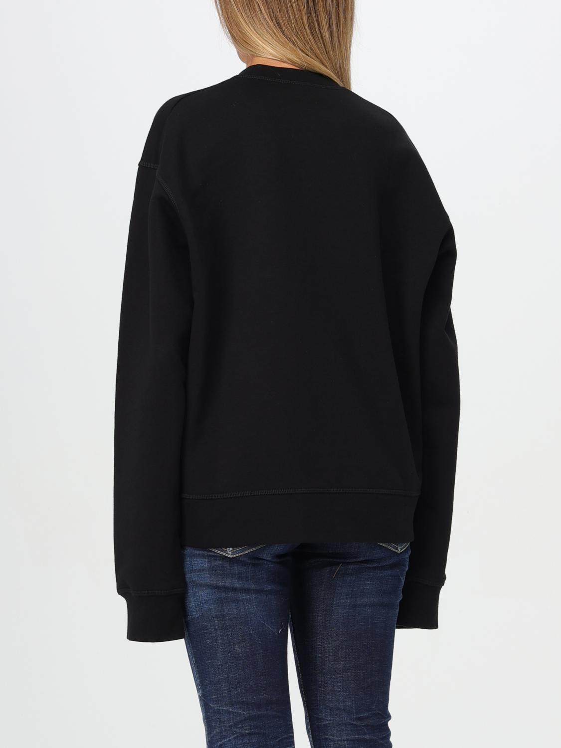 DSQUARED2 FELPA: Felpa Dsquared2 in cotone con logo , Nero - Img 3