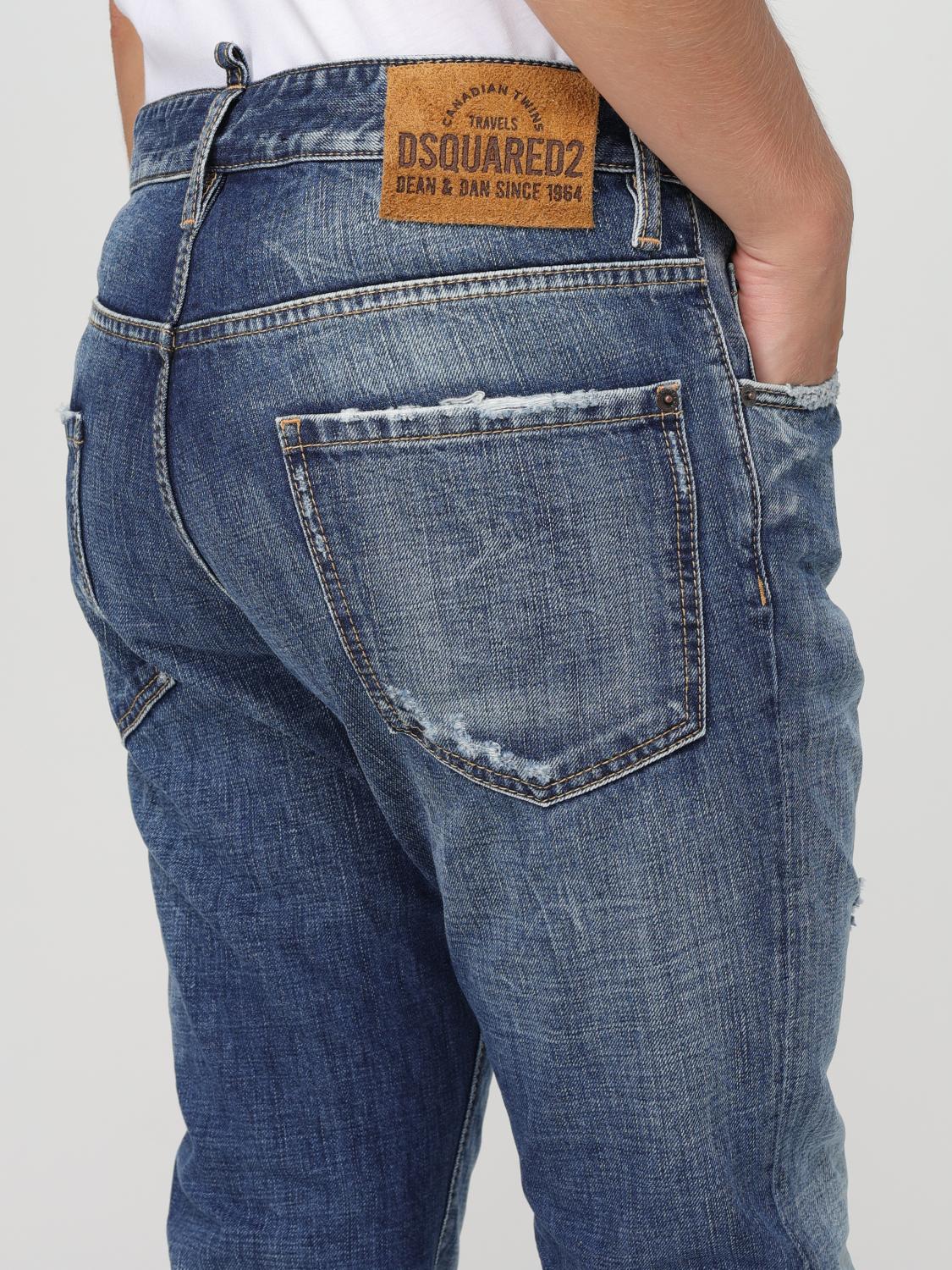 DSQUARED2 JEANS: Jeans Dsquared2 in denim di cotone used , Blue - Img 4