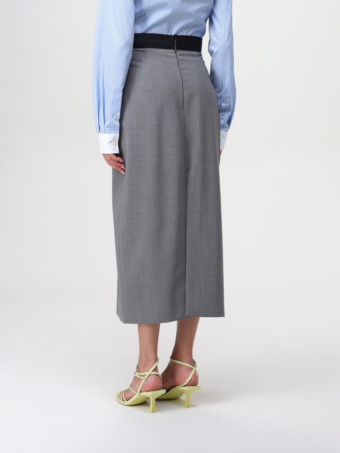 MSGM 半身裙: 半身裙 女士 MSGM, 灰色 - Img 3