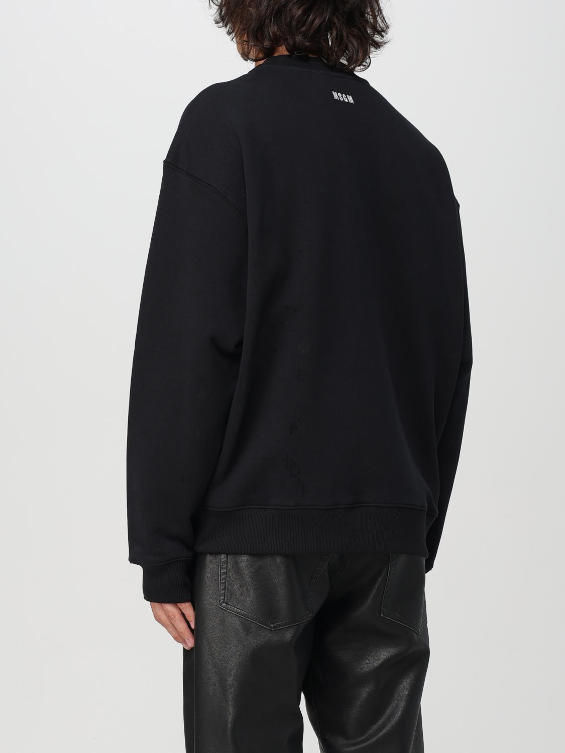 MSGM SWEATSHIRT: Sweater men MSGM, Black - Img 2