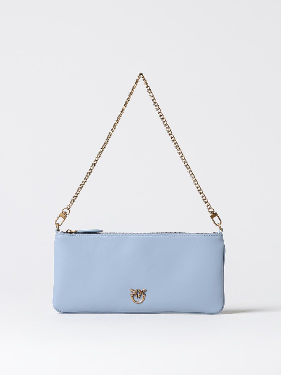 PINKO BORSA A SPALLA: Borsa Pinko in pelle , Azzurro - Img 1