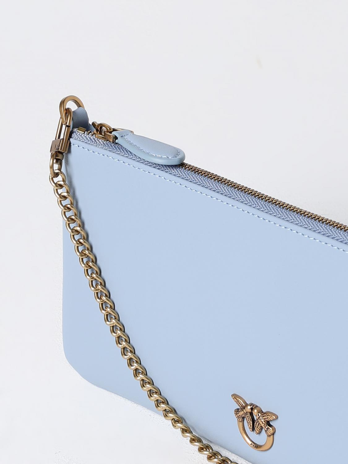 PINKO BORSA A SPALLA: Borsa Pinko in pelle , Azzurro - Img 3