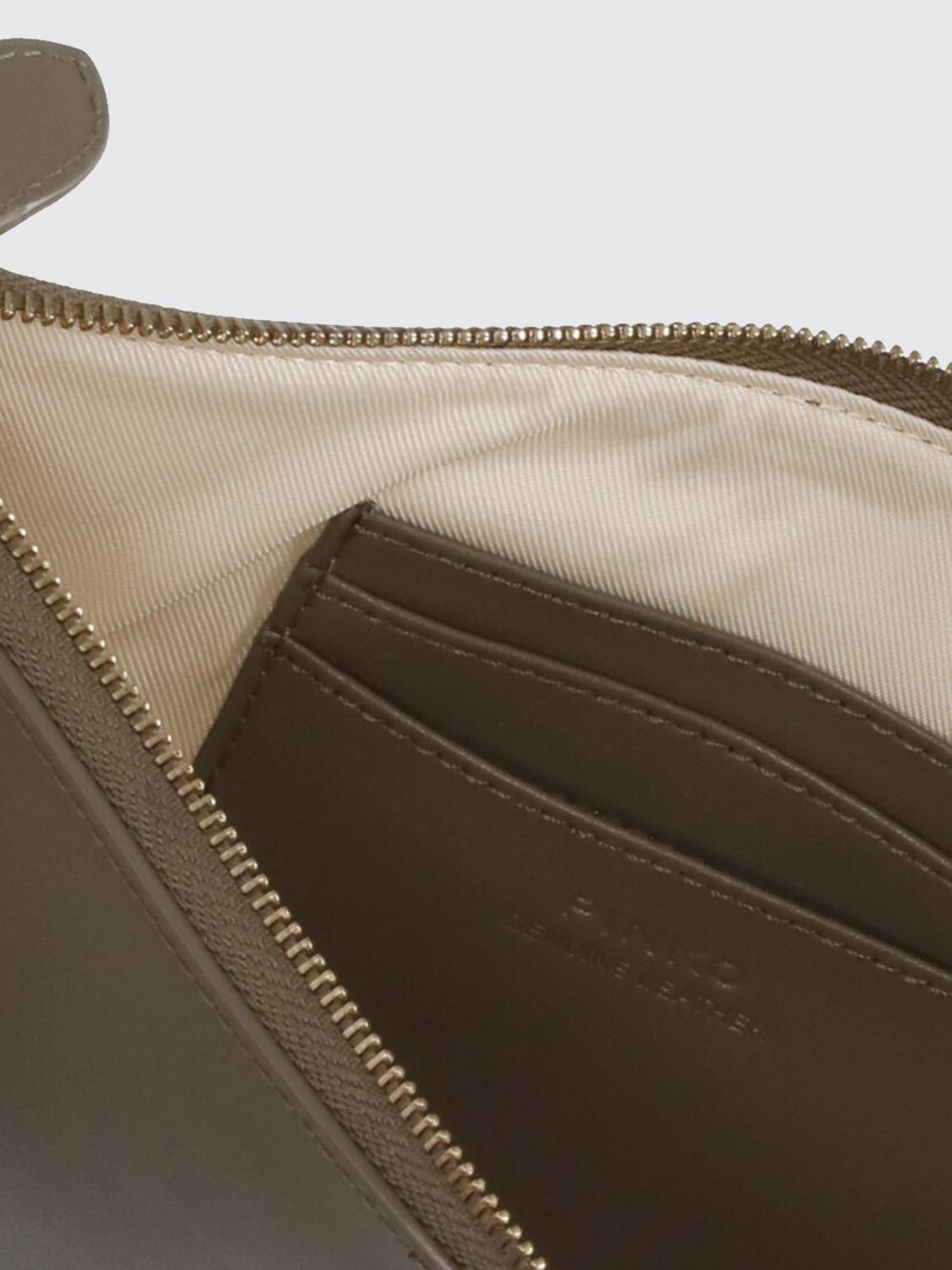 PINKO BORSA A SPALLA: Borsa Pinko in pelle , Marrone - Img 6