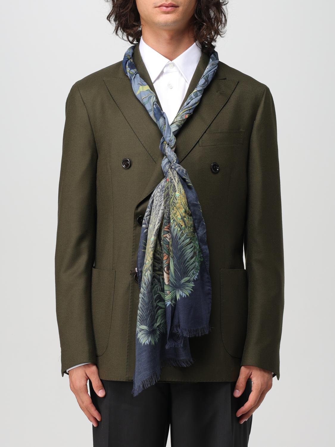 ETRO SCIARPA: Sciarpa Etro in modal con motivo floreale all over, Blue - Img 2