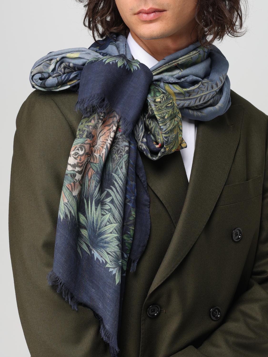 ETRO SCIARPA: Sciarpa Etro in modal con motivo floreale all over, Blue - Img 4