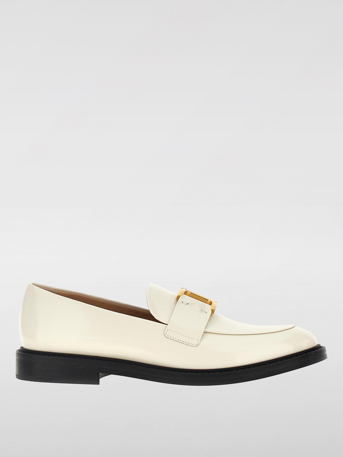 CHLOÉ MOCASSINI: Mocassino Chloè in pelle spazzolata , Bianco - Img 1