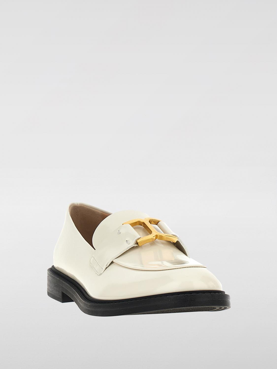 CHLOÉ MOCASSINI: Mocassino Chloè in pelle spazzolata , Bianco - Img 2