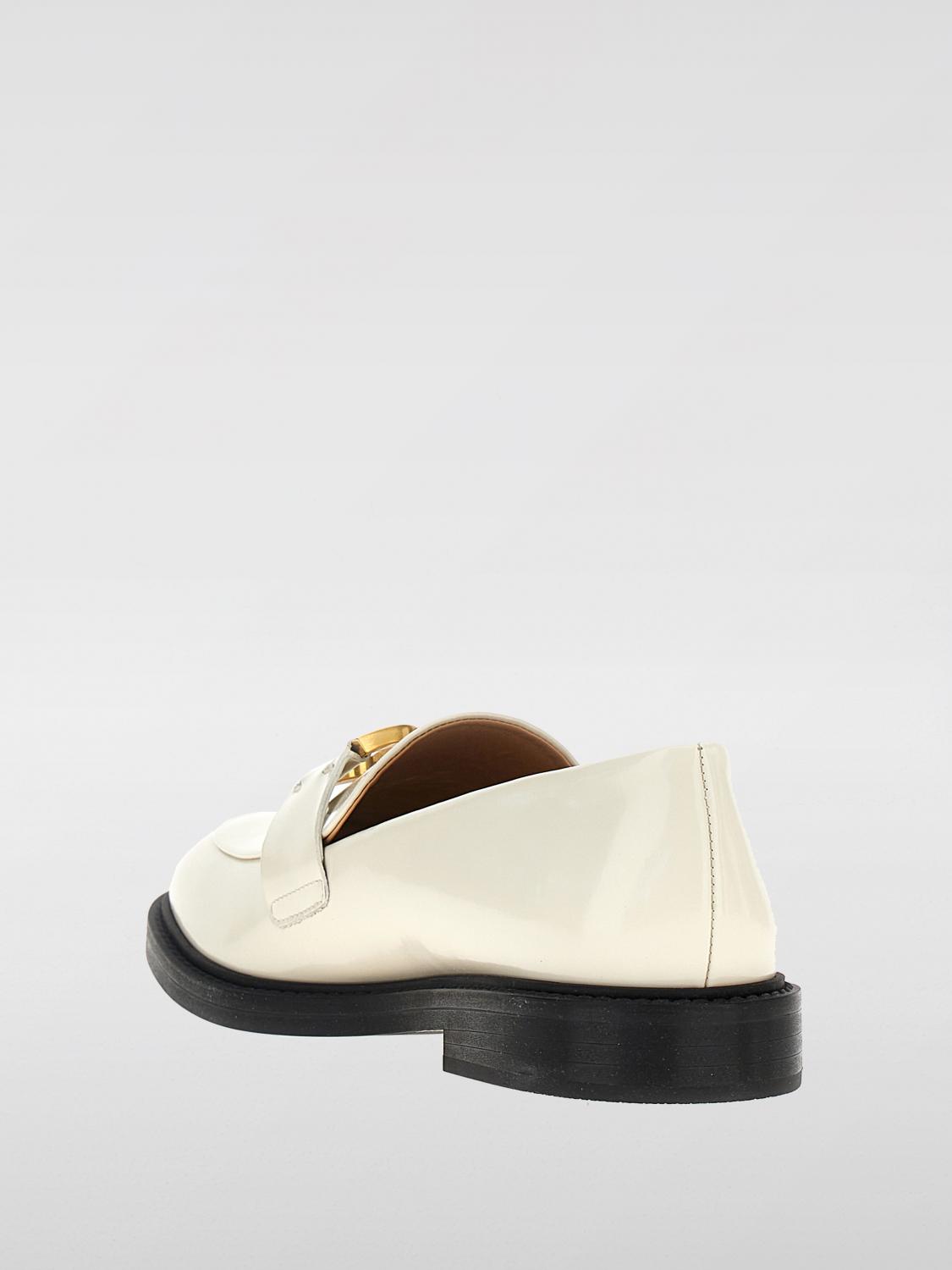 CHLOÉ MOCASSINI: Mocassino Chloè in pelle spazzolata , Bianco - Img 3