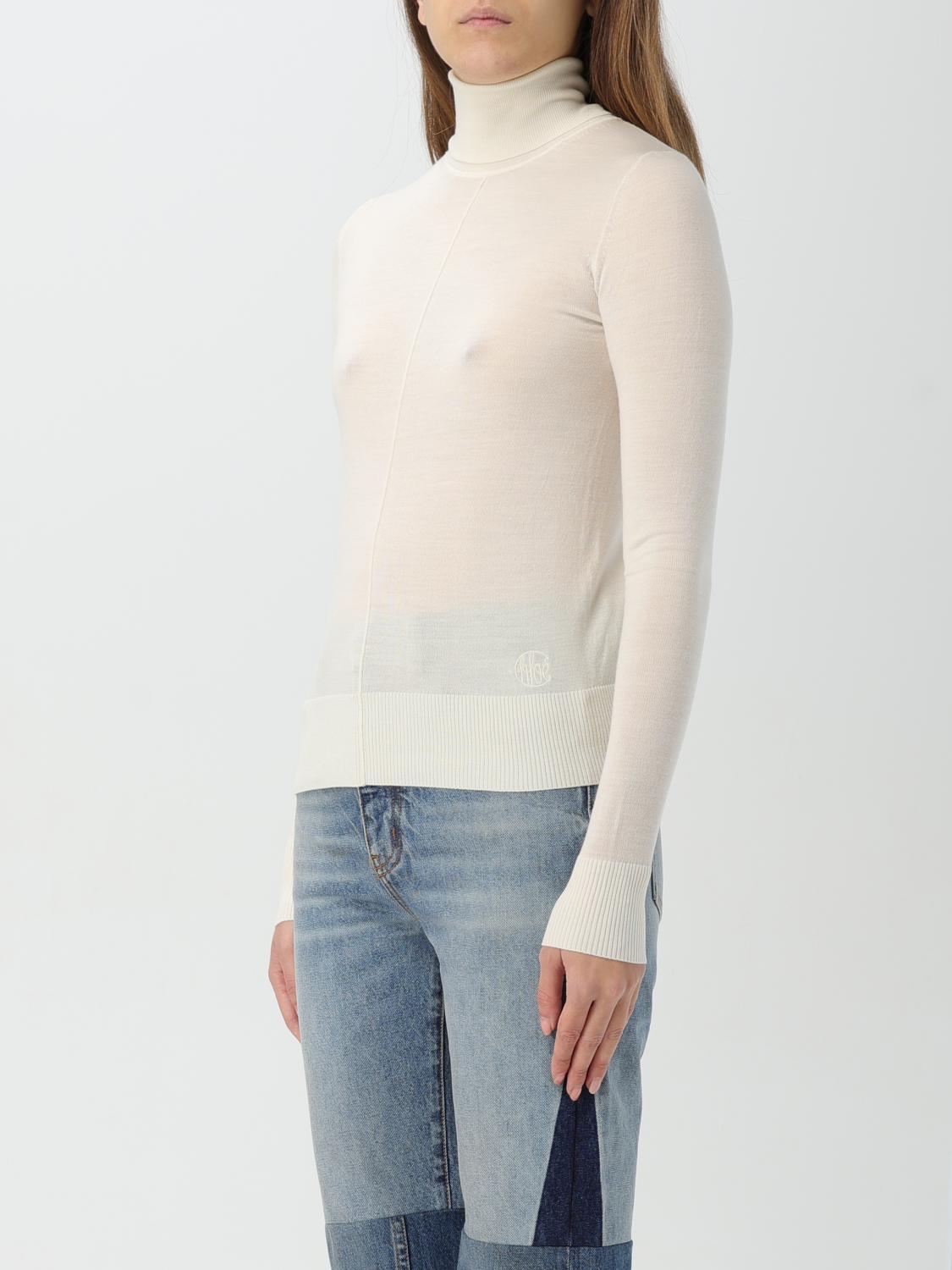 CHLOÉ SWEATER: Chloé women's high-neck sweater, White - Img 4