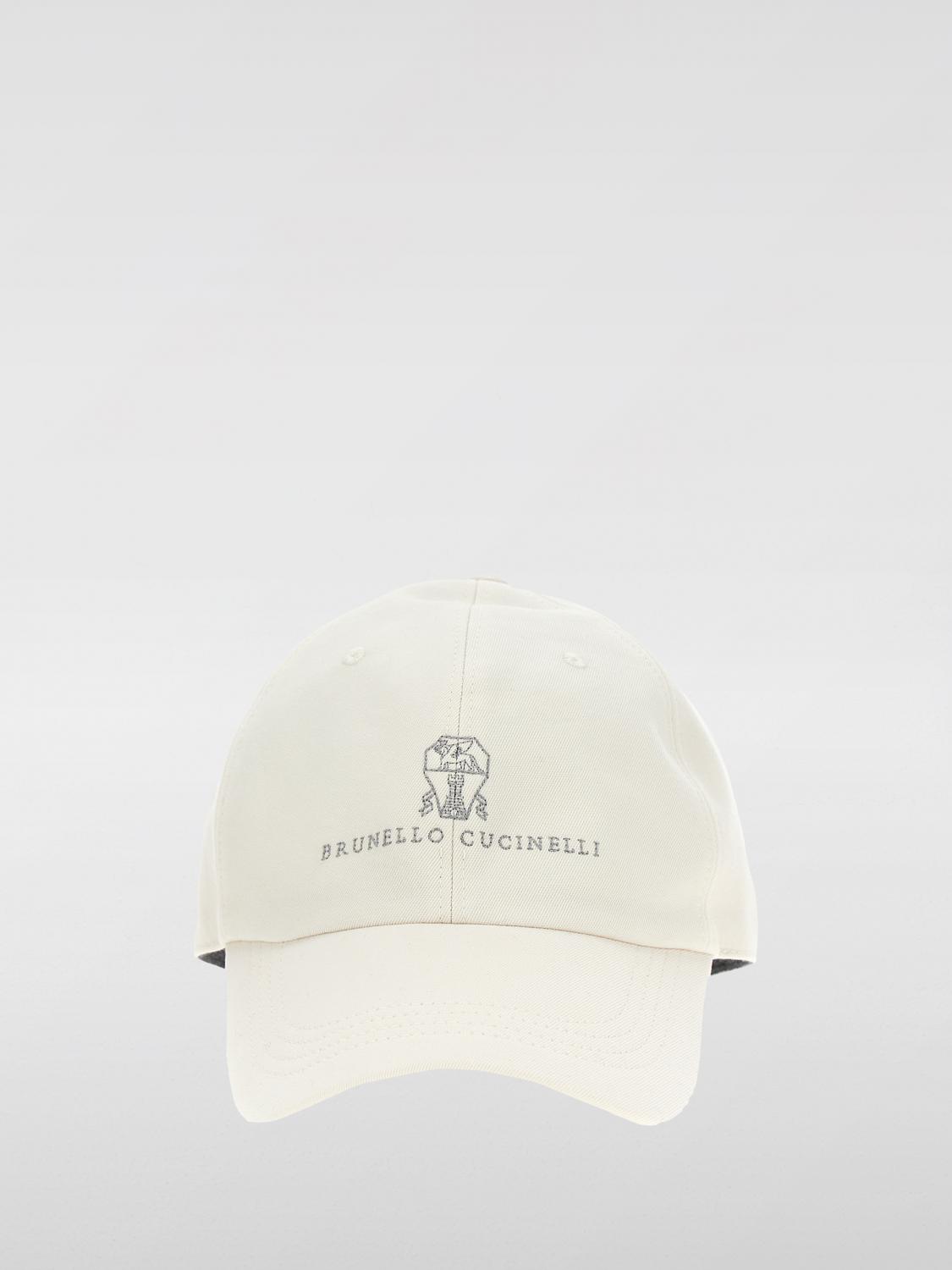 BRUNELLO CUCINELLI HUT: Brunello Cucinelli Baumwollmütze mit gesticktem Logo, Weiß - Img 2