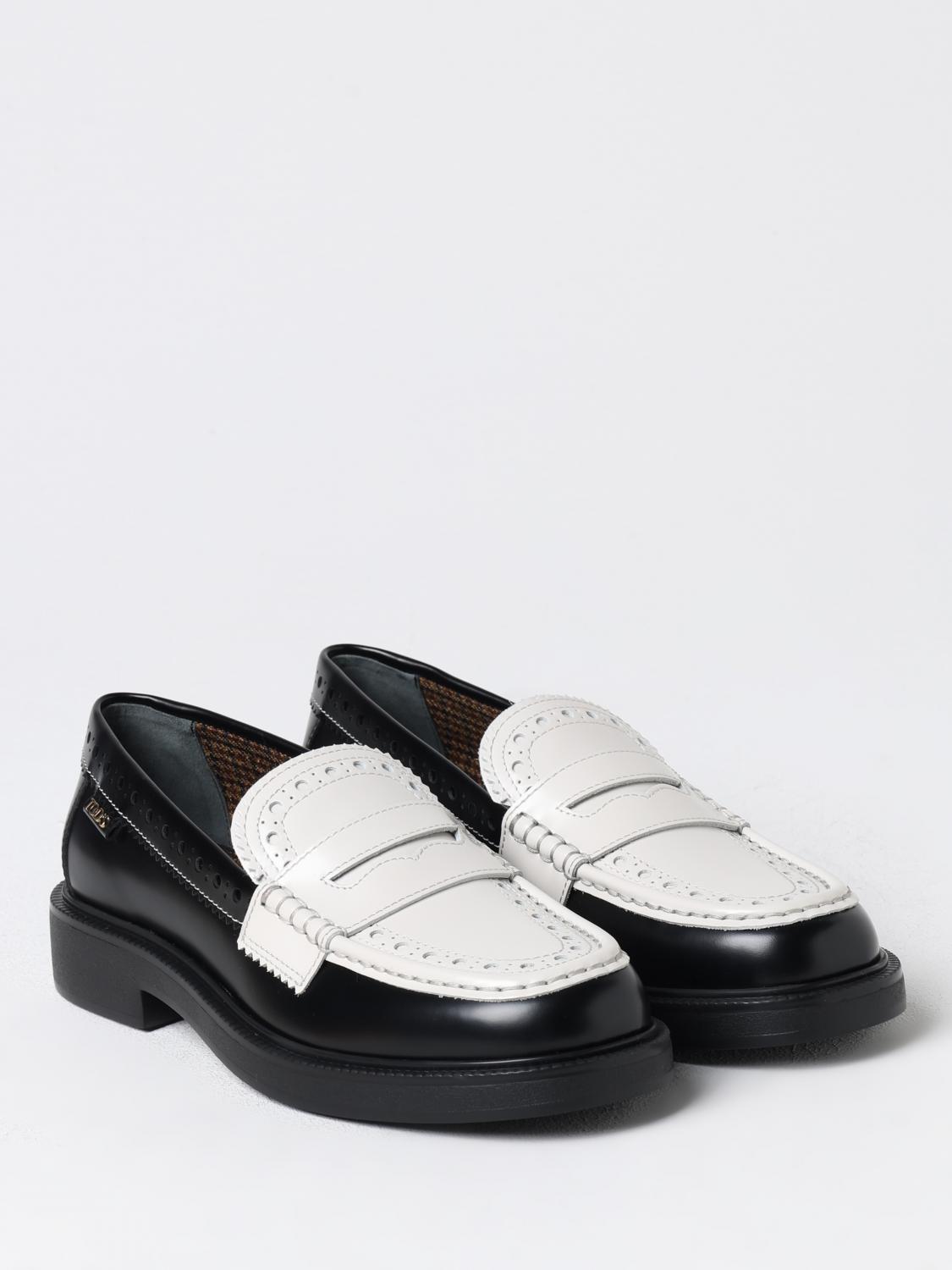 TOD'S ローファー ホワイト/ブラック TOD'Sトッズ ローファー 黒／白