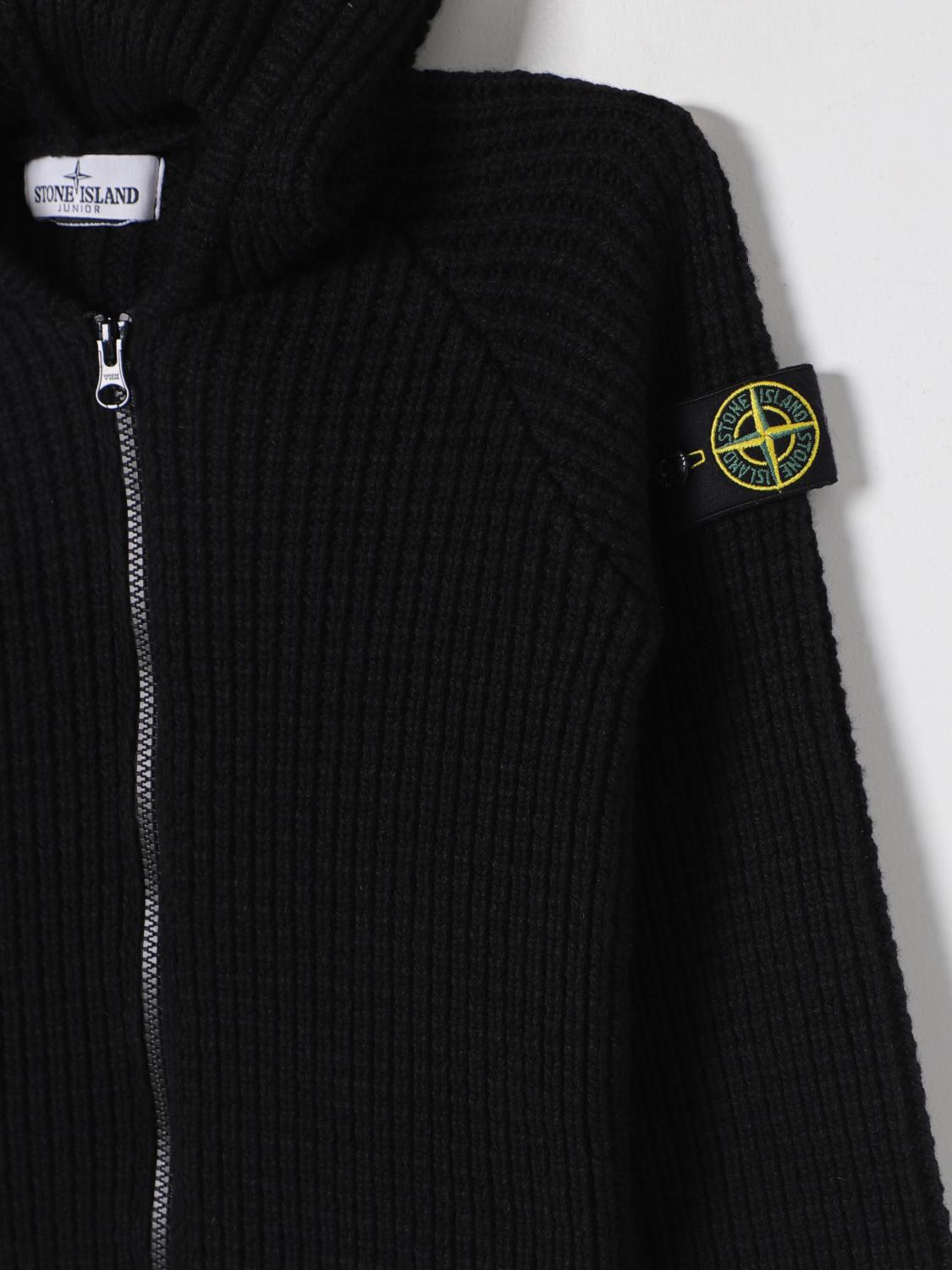 STONE ISLAND JUNIOR SWEATER: Sweater kids Stone Island Junior, Black - Img 3