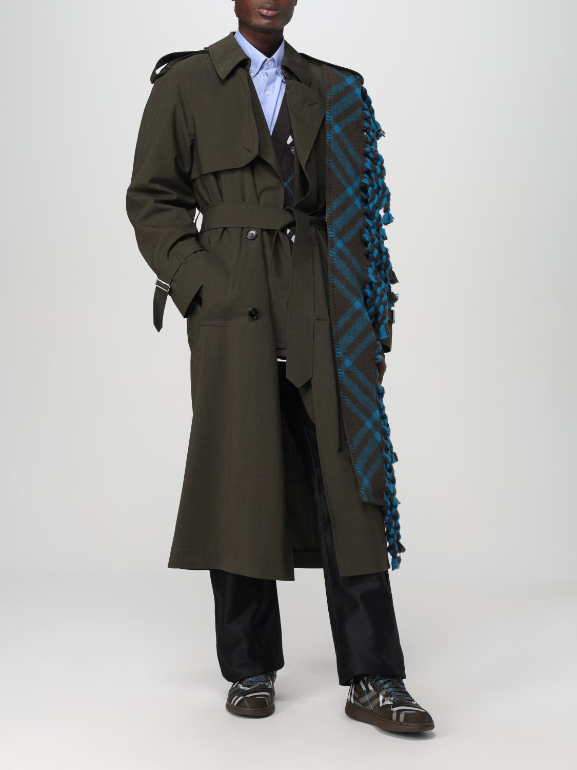 BURBERRY TRENCH COAT: Trench coat men Burberry, Green - Img 2