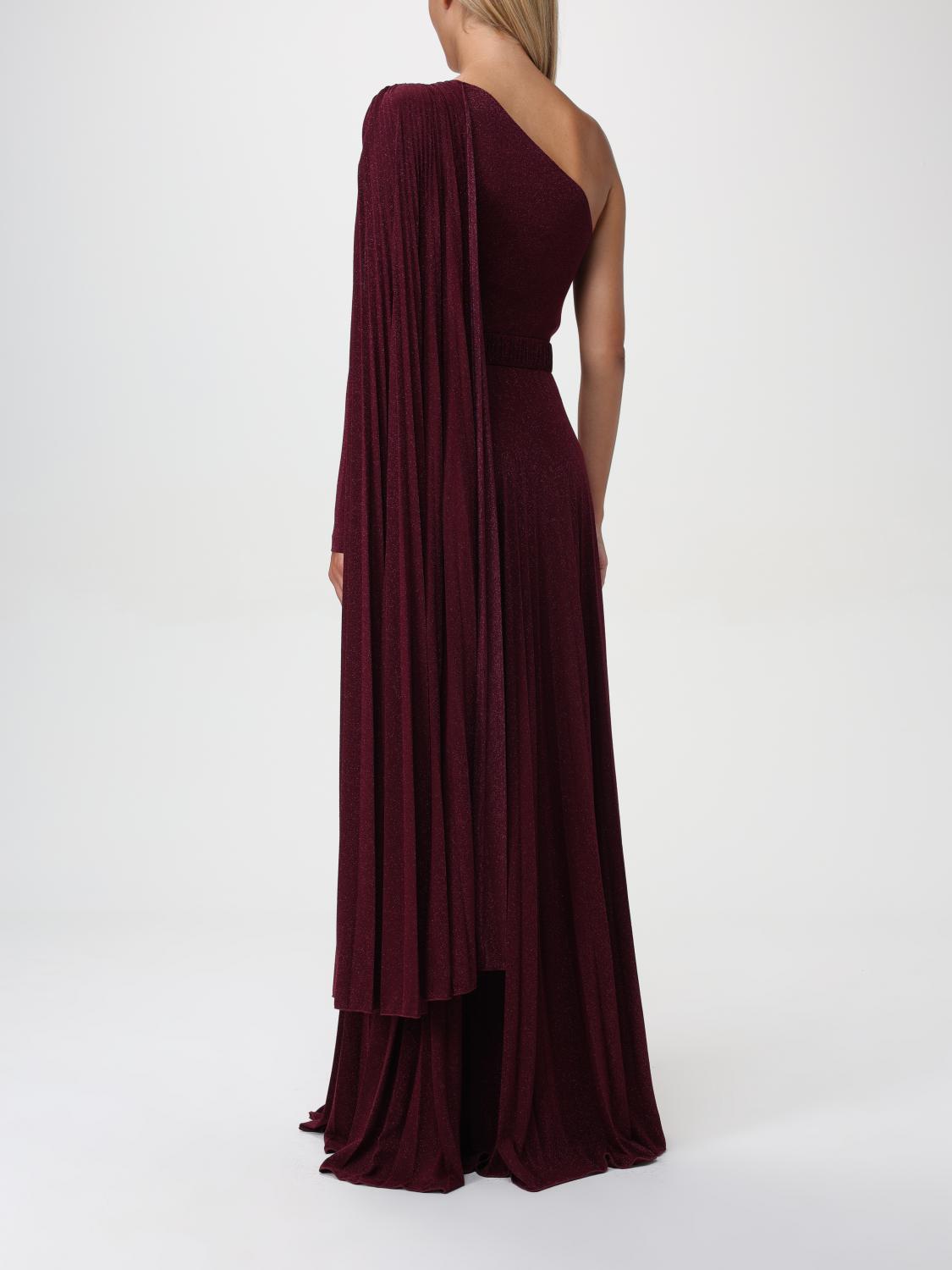 elisabetta franchi dress burgundy woman Sequin