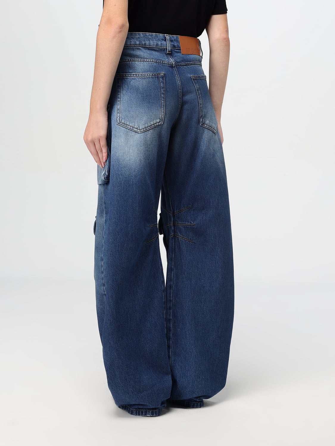 MSGM JEANS: Jeans cargo MSGM in denim , Blue - Img 2