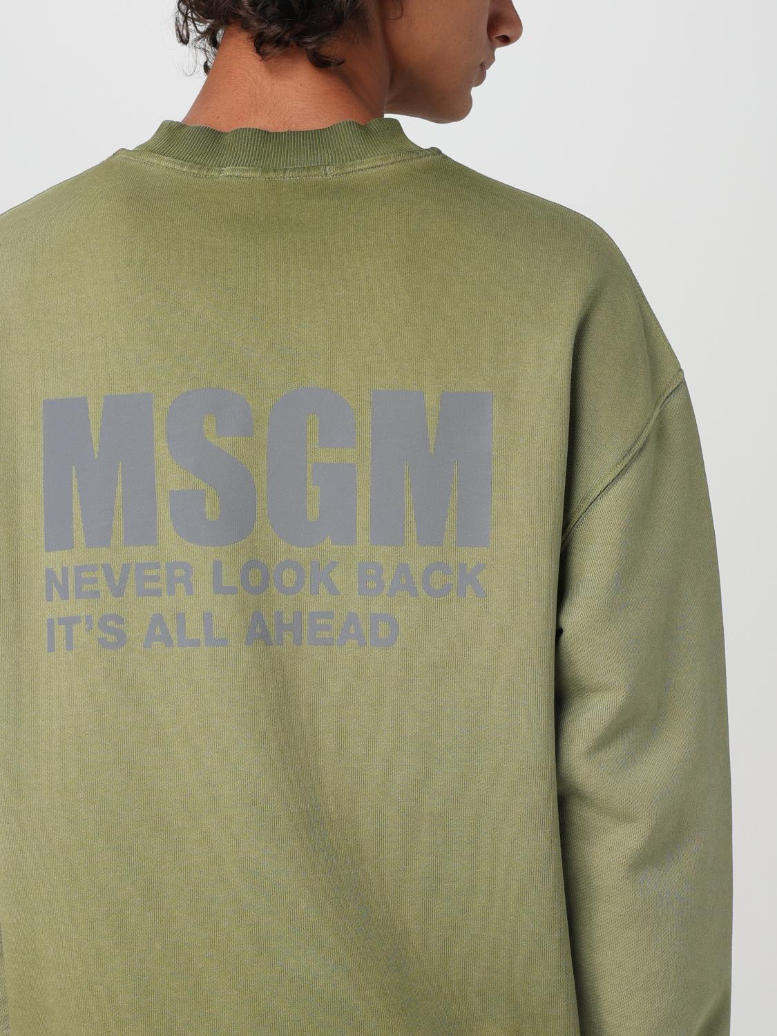 MSGM SWEATSHIRT: Sweatshirt men MSGM, Green - Img 3