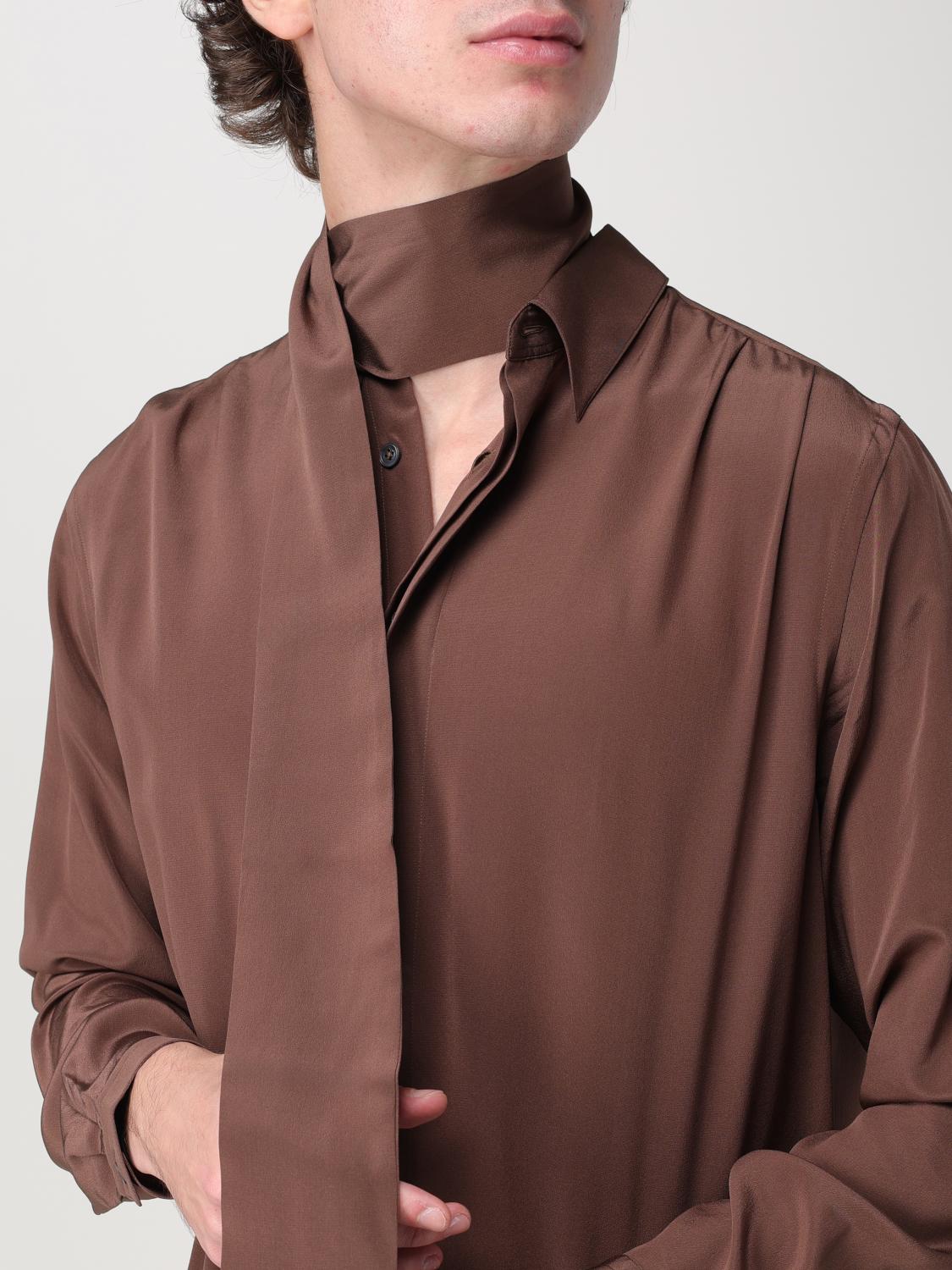 LARDINI SHIRT: Shirt men Lardini, Brown - Img 4