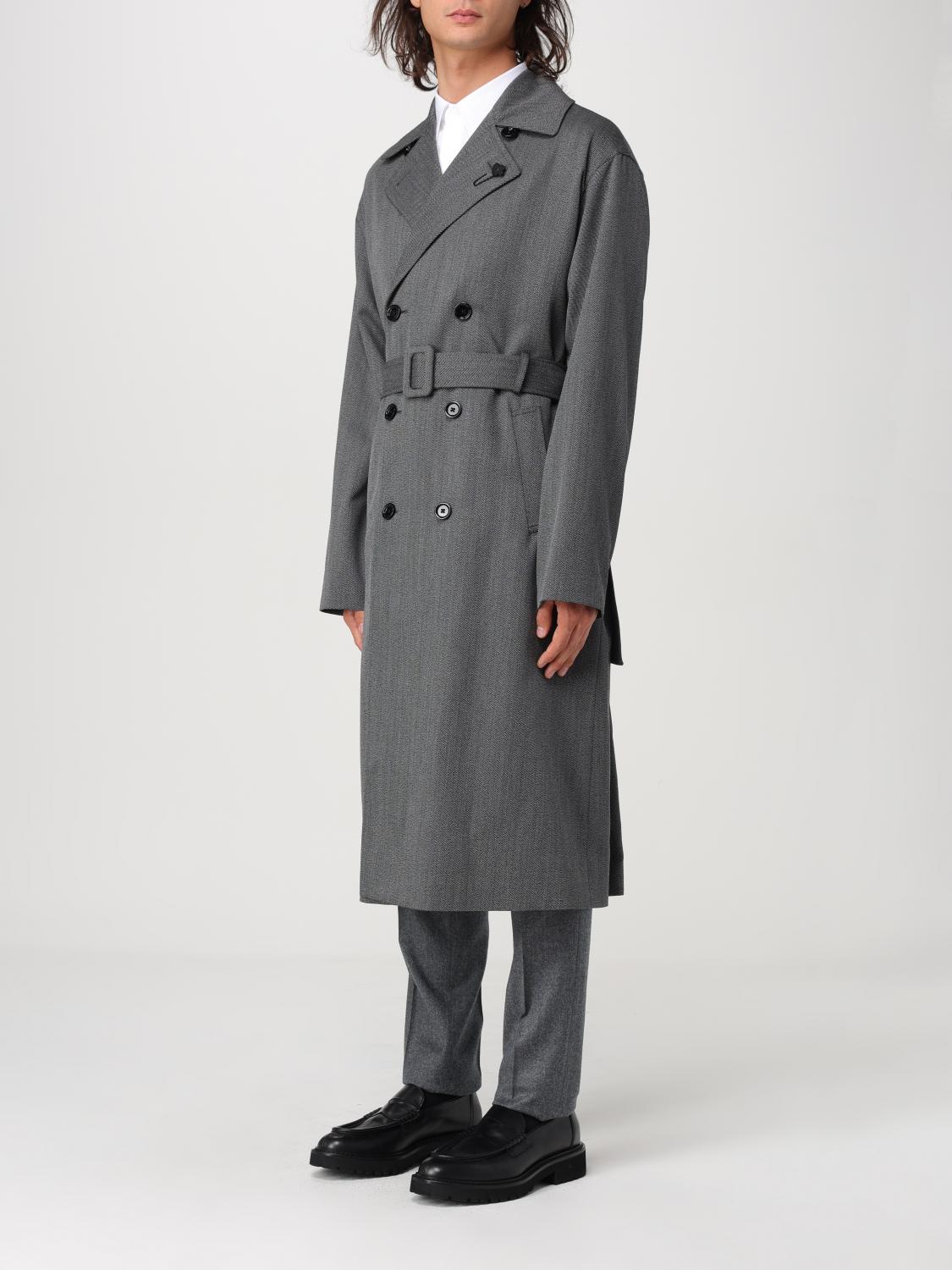 LARDINI GIACCA: Cappotto doppiopetto Lardini in lana , Grigio - Img 3