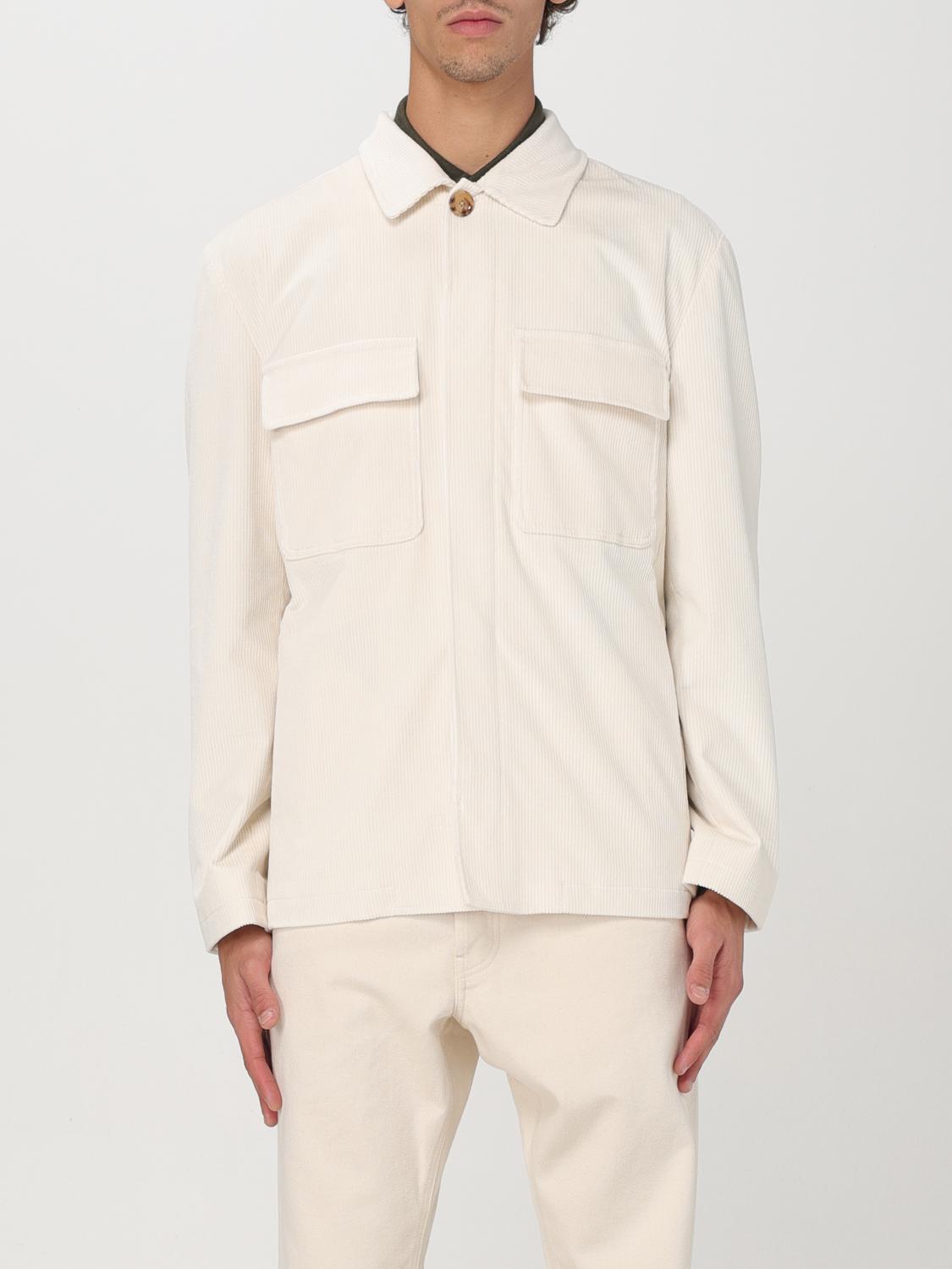 LARDINI GIACCA: Overshirt Lardini in cotone stretch , Bianco - Img 1