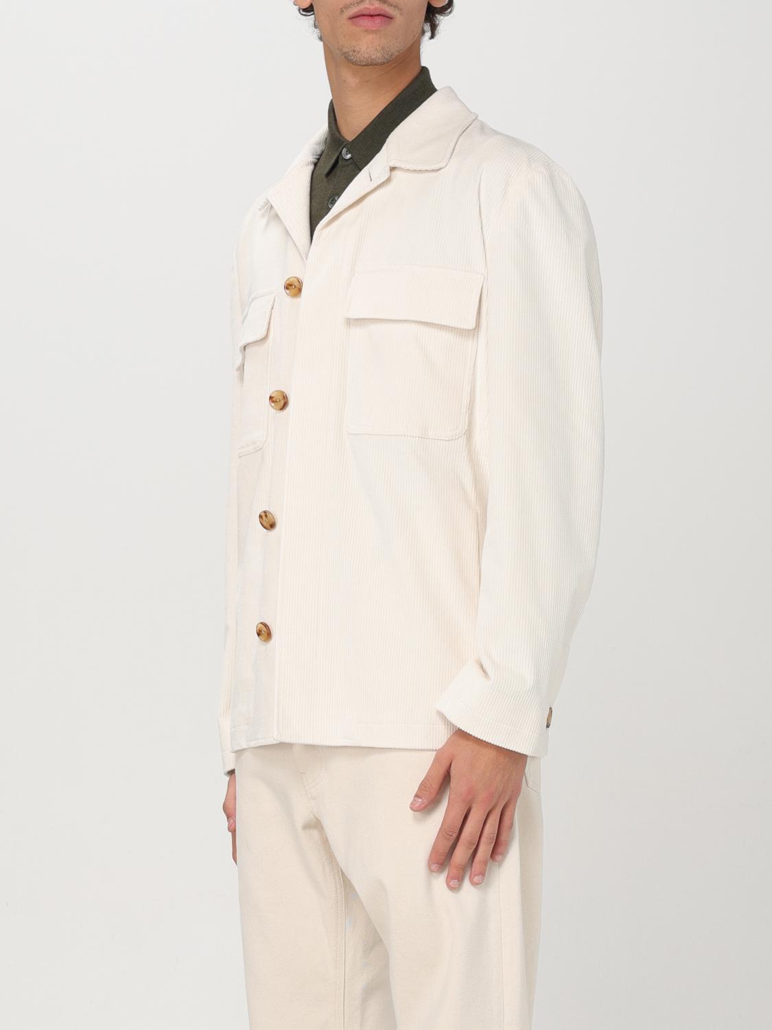 LARDINI GIACCA: Overshirt Lardini in cotone stretch , Bianco - Img 3