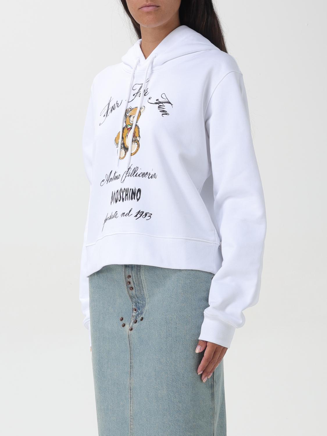 MOSCHINO COUTURE SWEAT-SHIRT: Pull femme Moschino Couture, Blanc - Img 4