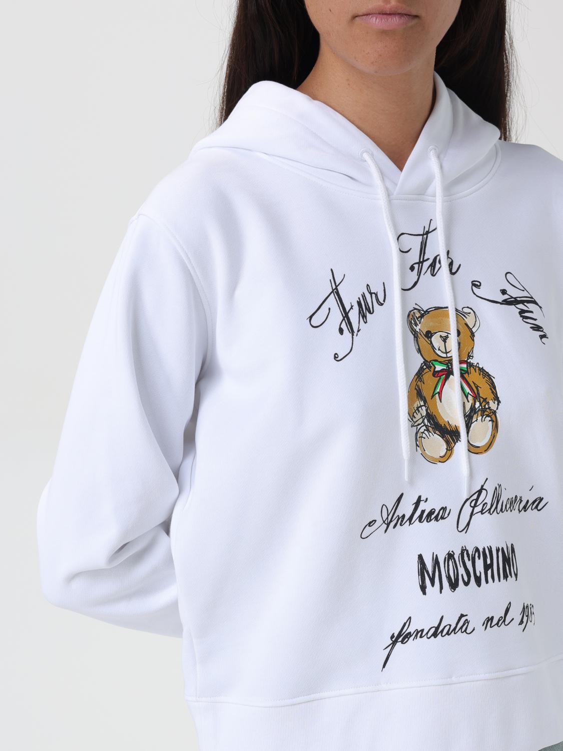 MOSCHINO COUTURE SWEAT-SHIRT: Pull femme Moschino Couture, Blanc - Img 5