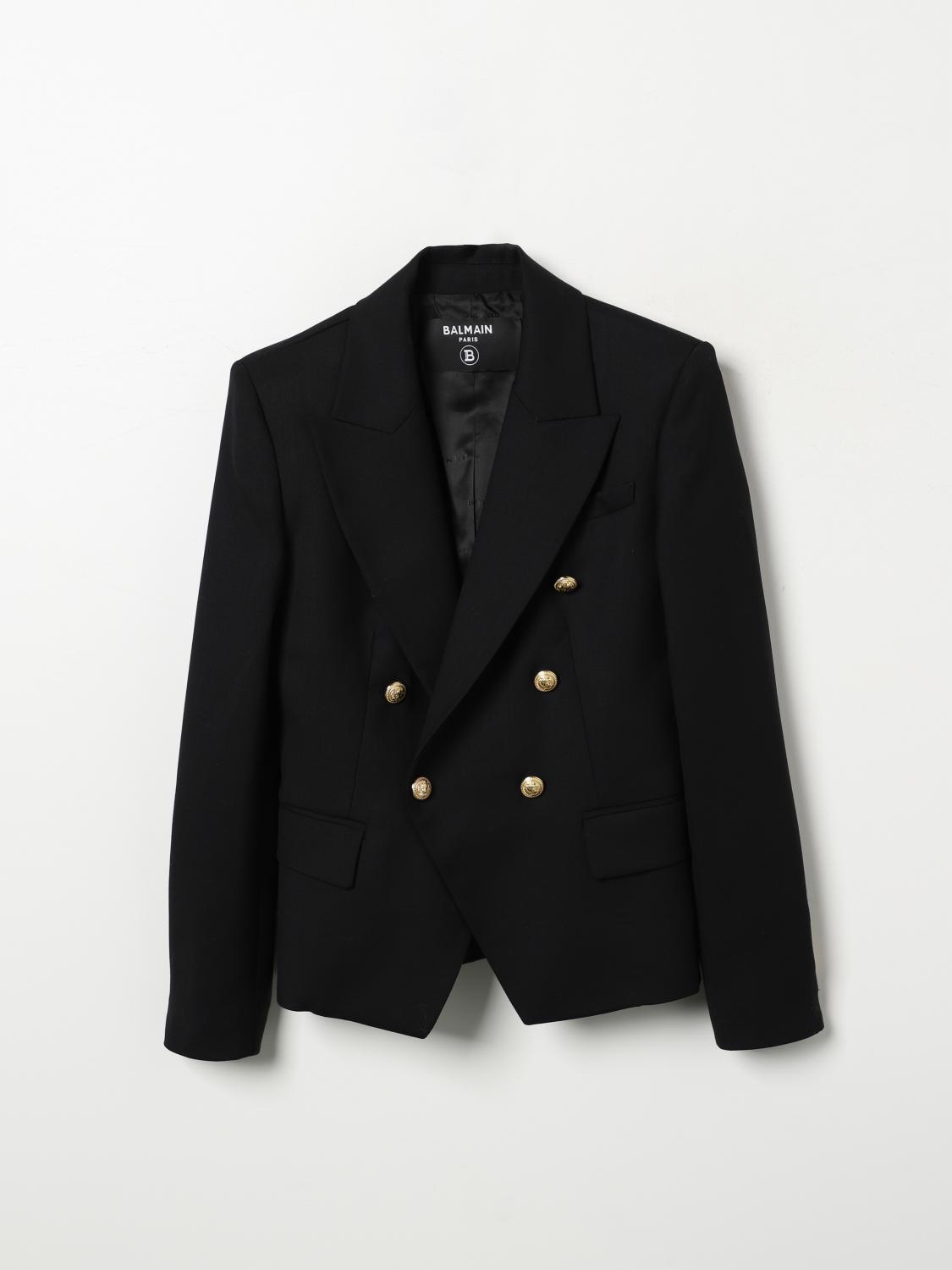 BALMAIN BLAZER: Jacket kids Balmain, Black - Img 1