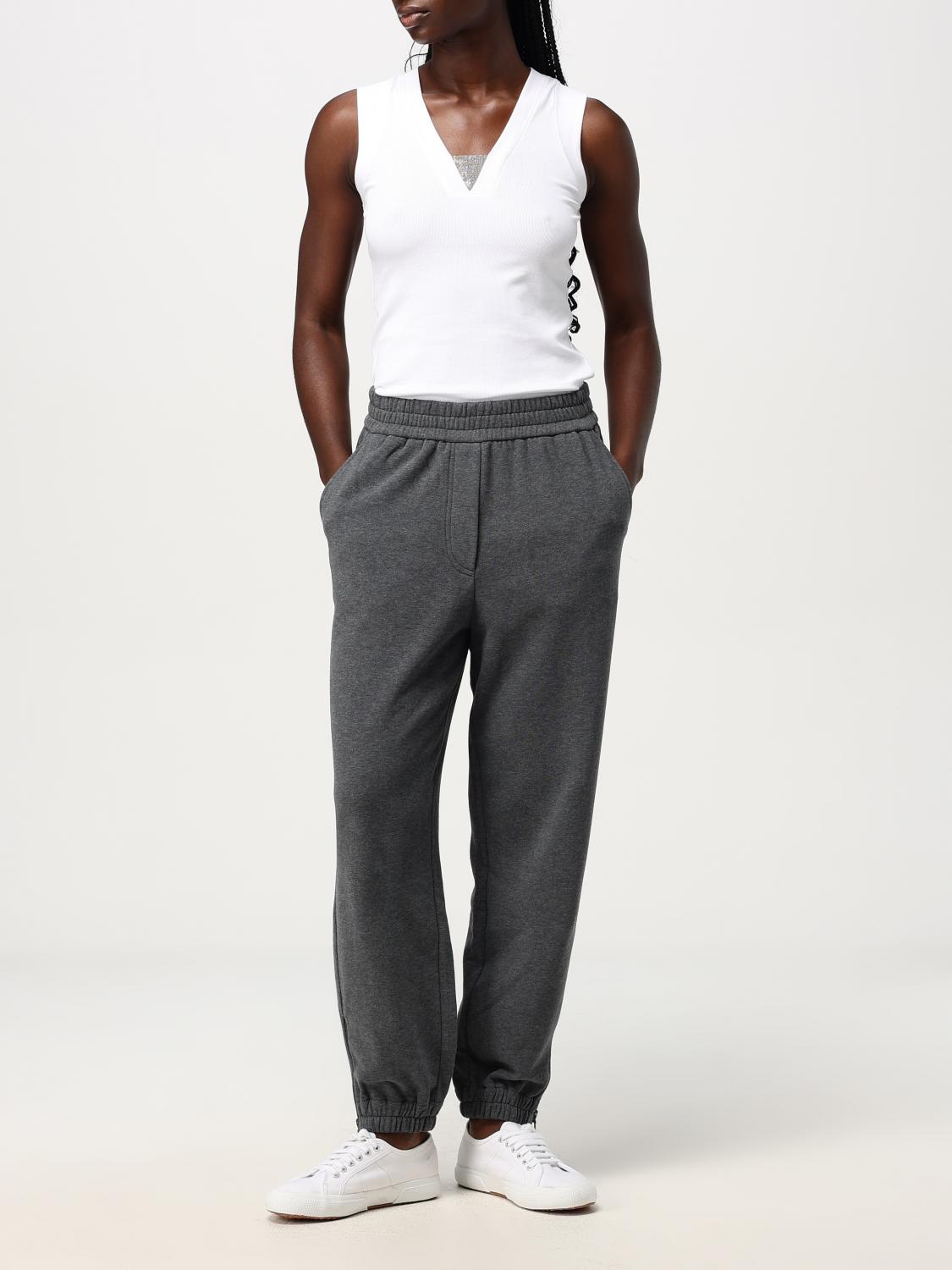 BRUNELLO CUCINELLI PANTS: Pants woman Brunello Cucinelli, Grey - Img 2