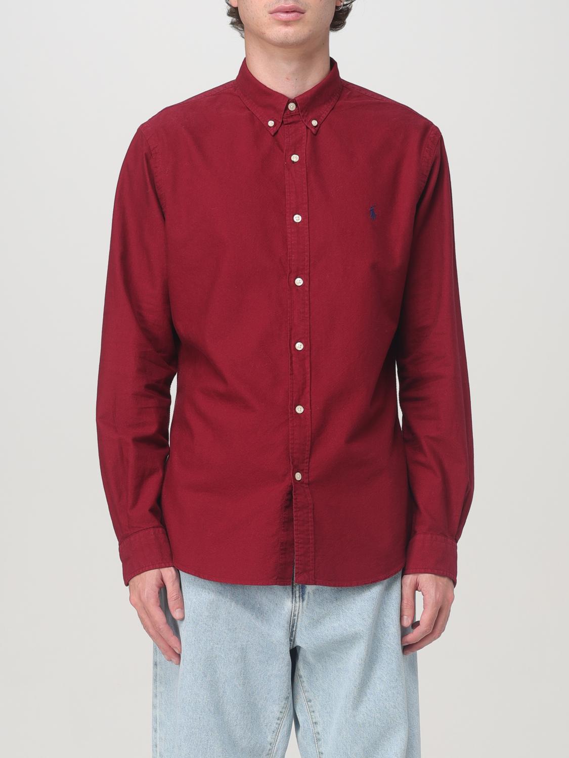 Red ralph lauren polo shirt mens on sale