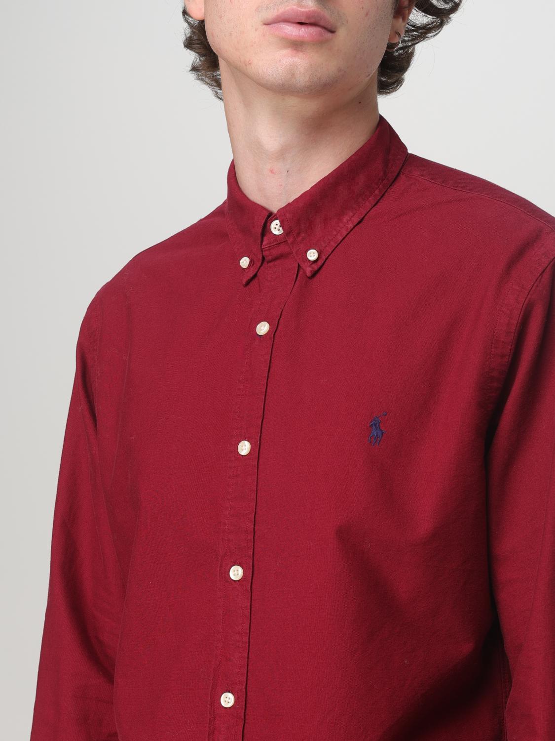 POLO RALPH LAUREN Shirt men Red Polo Ralph Lauren shirt 710804257 online at GIGLIO.COM