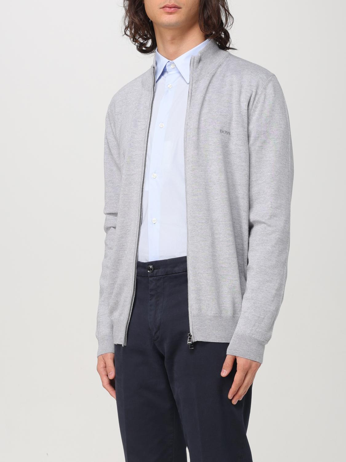 BOSS CARDIGAN: Pull homme Boss, Gris - Img 3