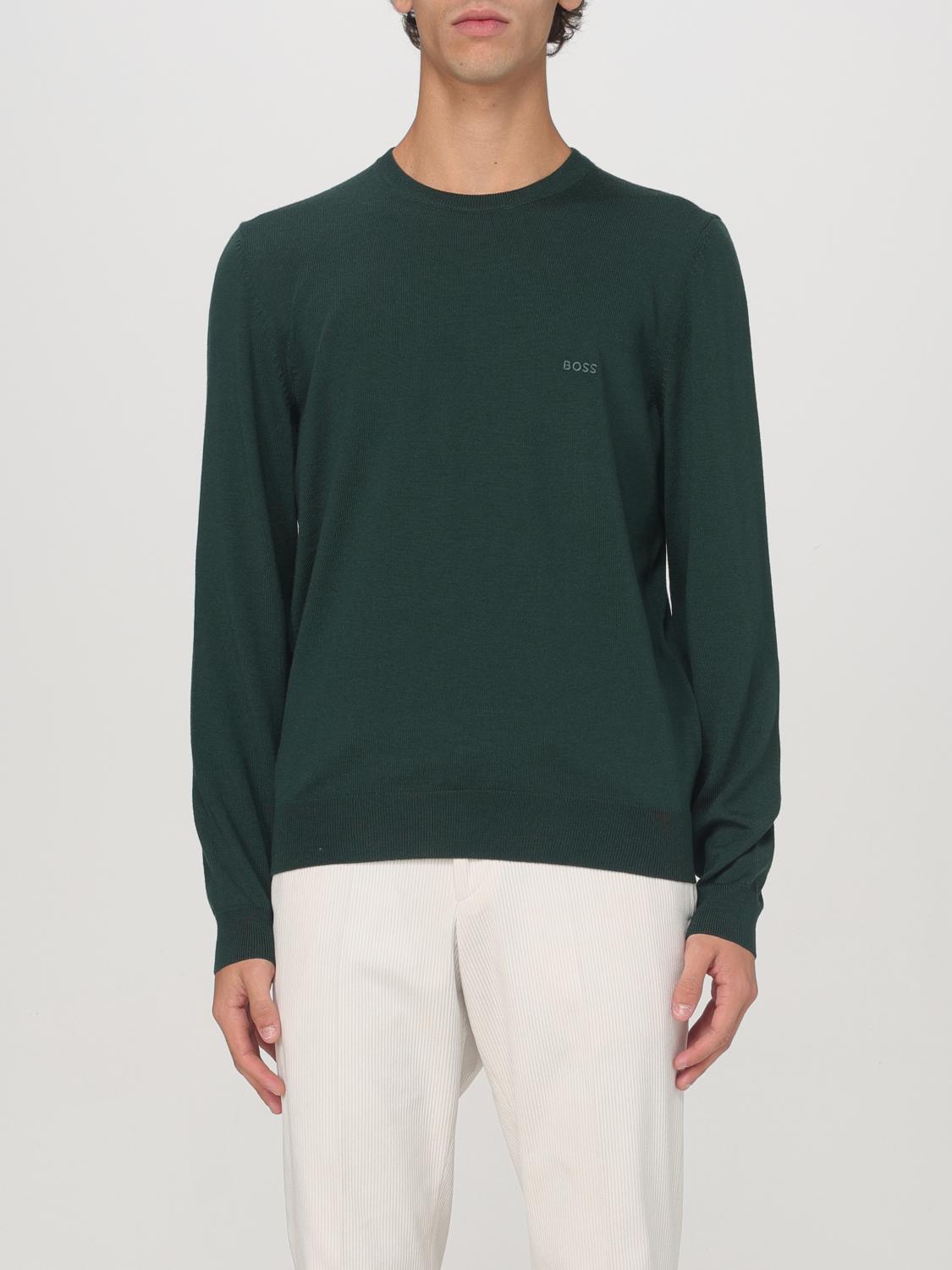 BOSS SWEATER: Sweater men Boss, Green - Img 1