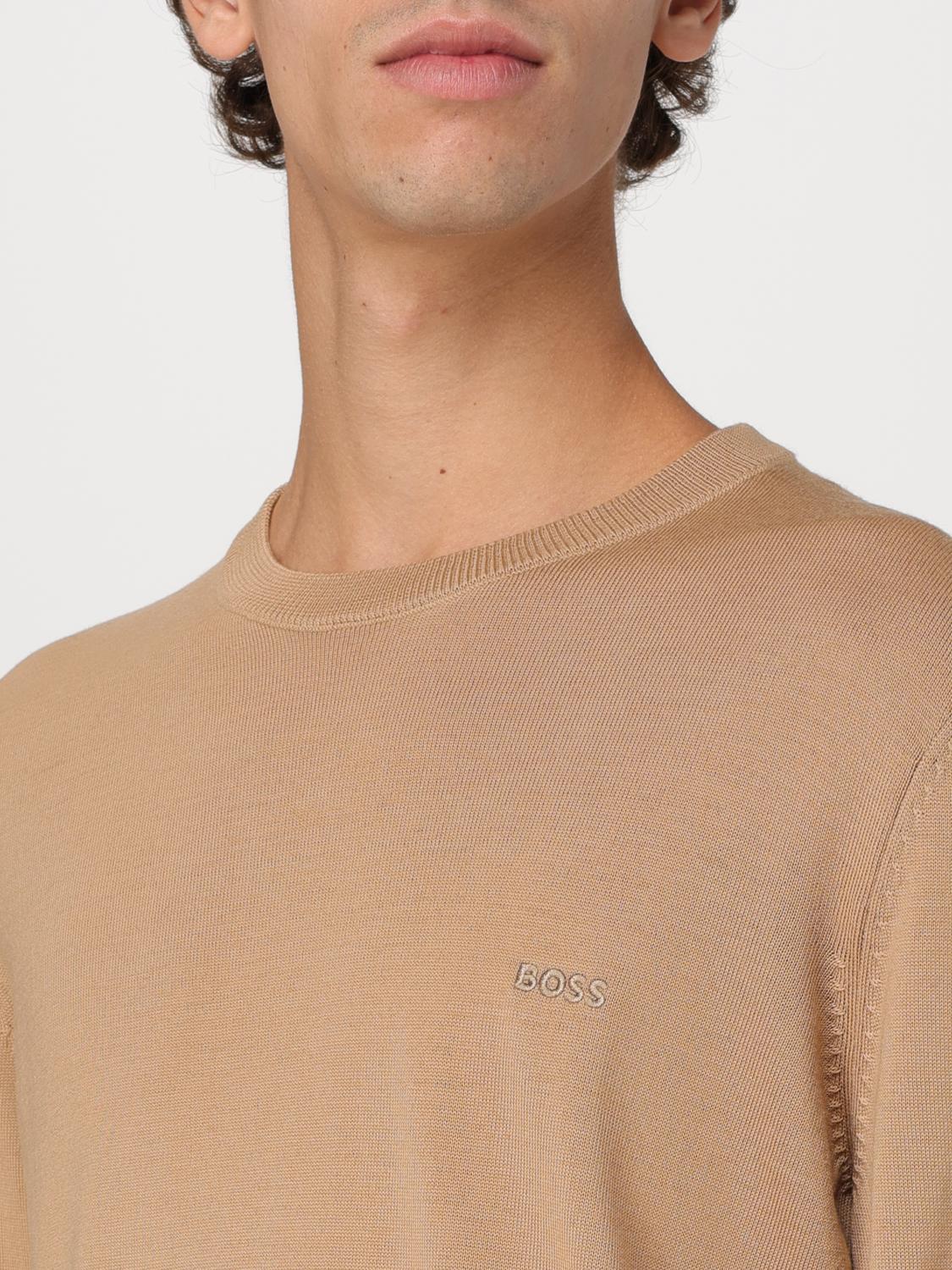 BOSS SWEATER: Sweater men Boss, Camel - Img 3