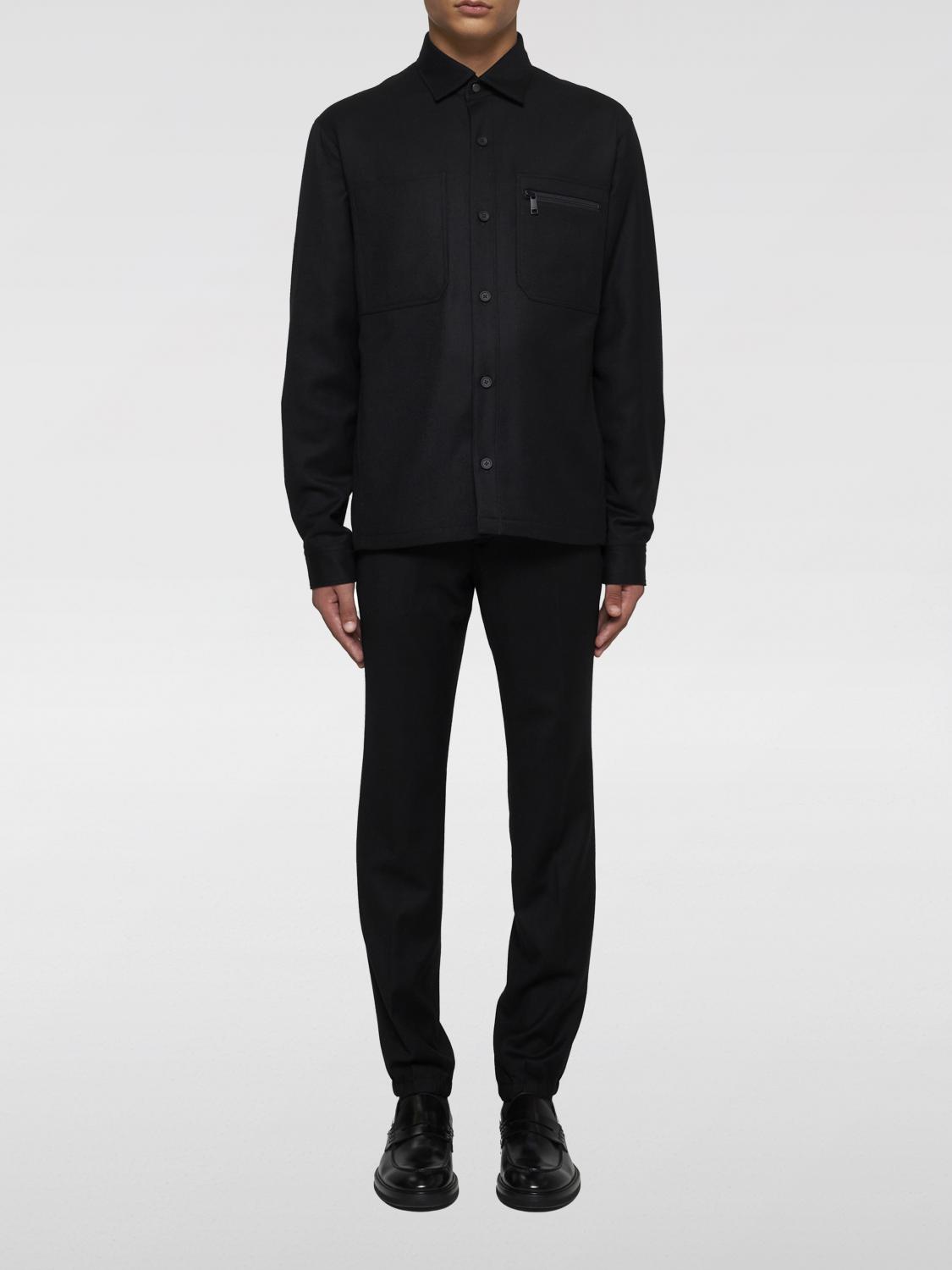 ZEGNA CAMICIA: Camicia in lana Zegna, Nero - Img 2