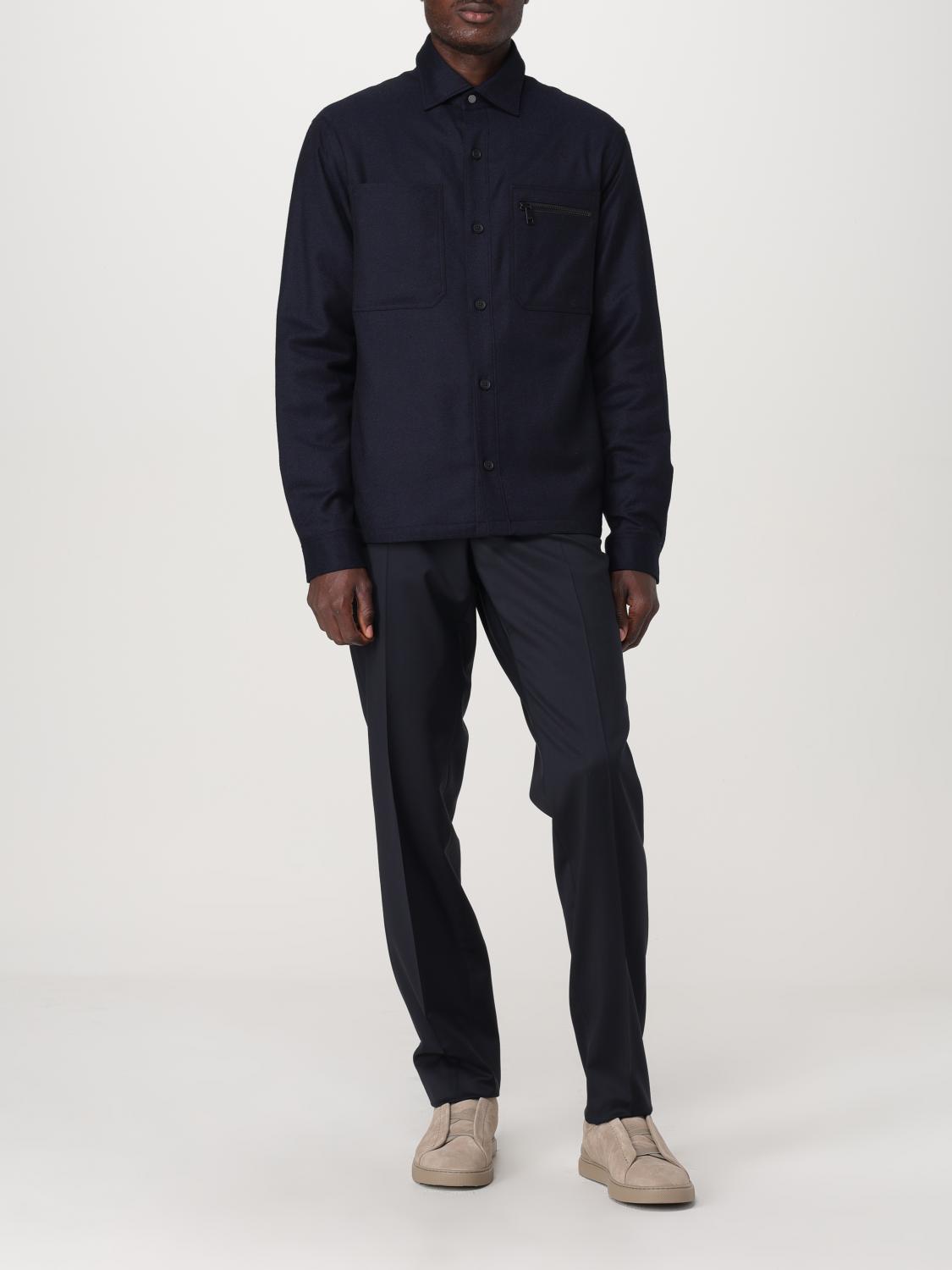 ZEGNA CAMICIA: Camicia in lana Zegna, Blue - Img 2