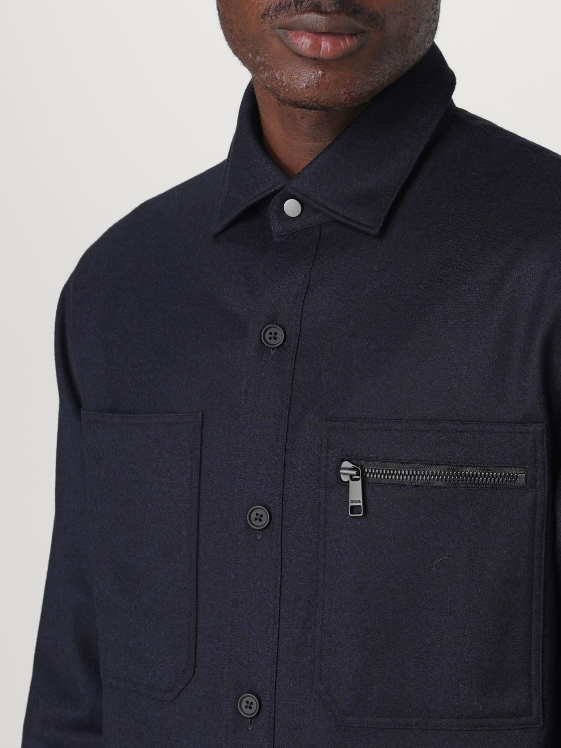 ZEGNA CAMICIA: Camicia in lana Zegna, Blue - Img 5