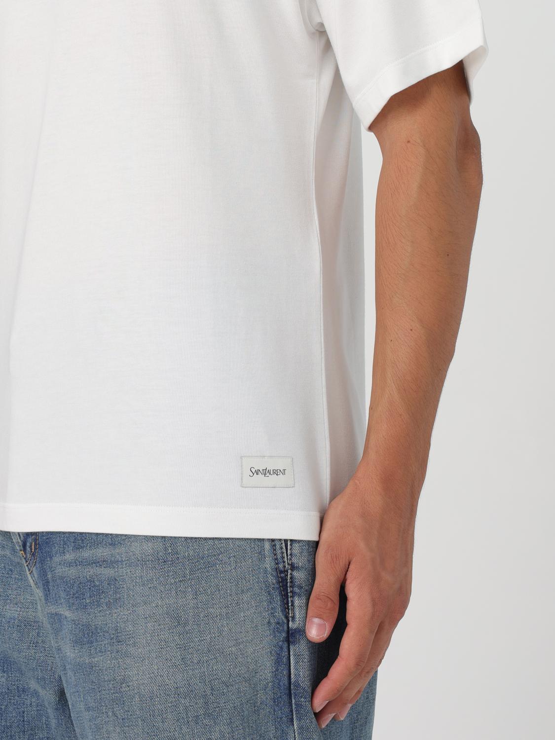 Saint Laurent T-shirt men - White | 798933Y37RY | GIGLIO.COM