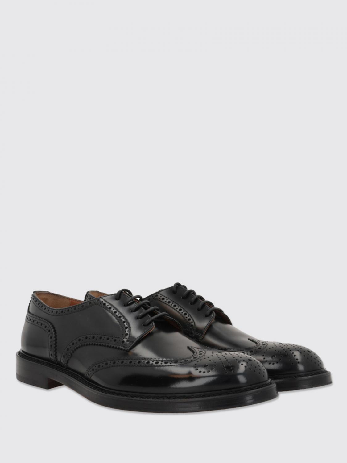 DOUCAL'S SCARPE STRINGATE: Derby Doucal's in pelle con motivo brogue , Nero - Img 2