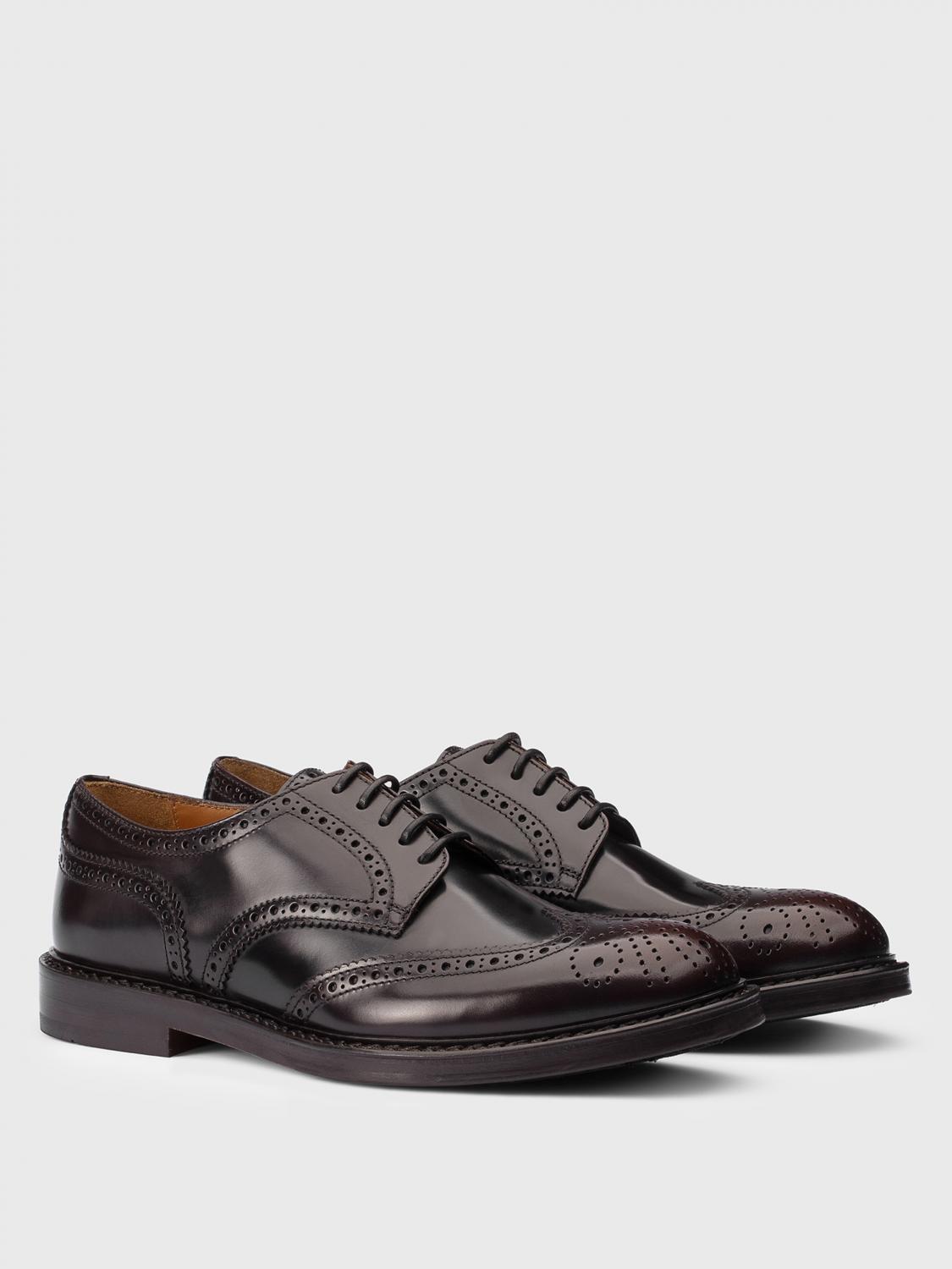 DOUCAL'S SCARPE STRINGATE: Derby Doucal's in pelle con motivo brogue , Marrone - Img 2