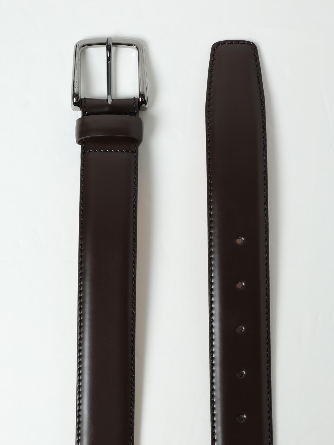 TOD'S BELT: Tod's Brushed Leather Belt, Brown - Img 2