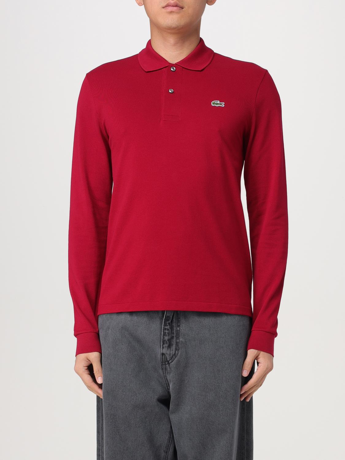 LACOSTE POLO: Polo Lacoste in cotone con logo , Bordeaux - Img 1