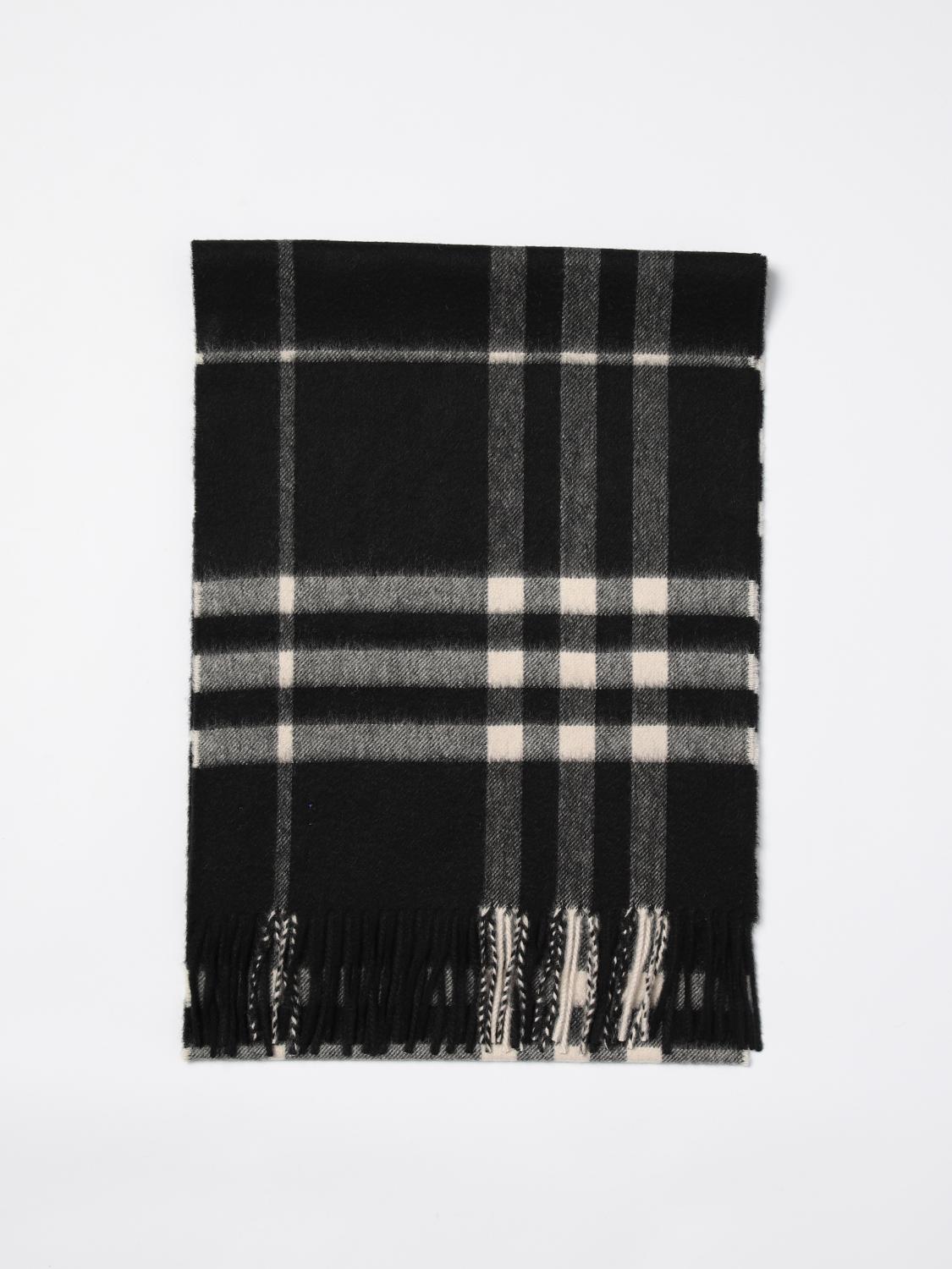 BURBERRY SCARF: Scarf men Burberry, Black - Img 1