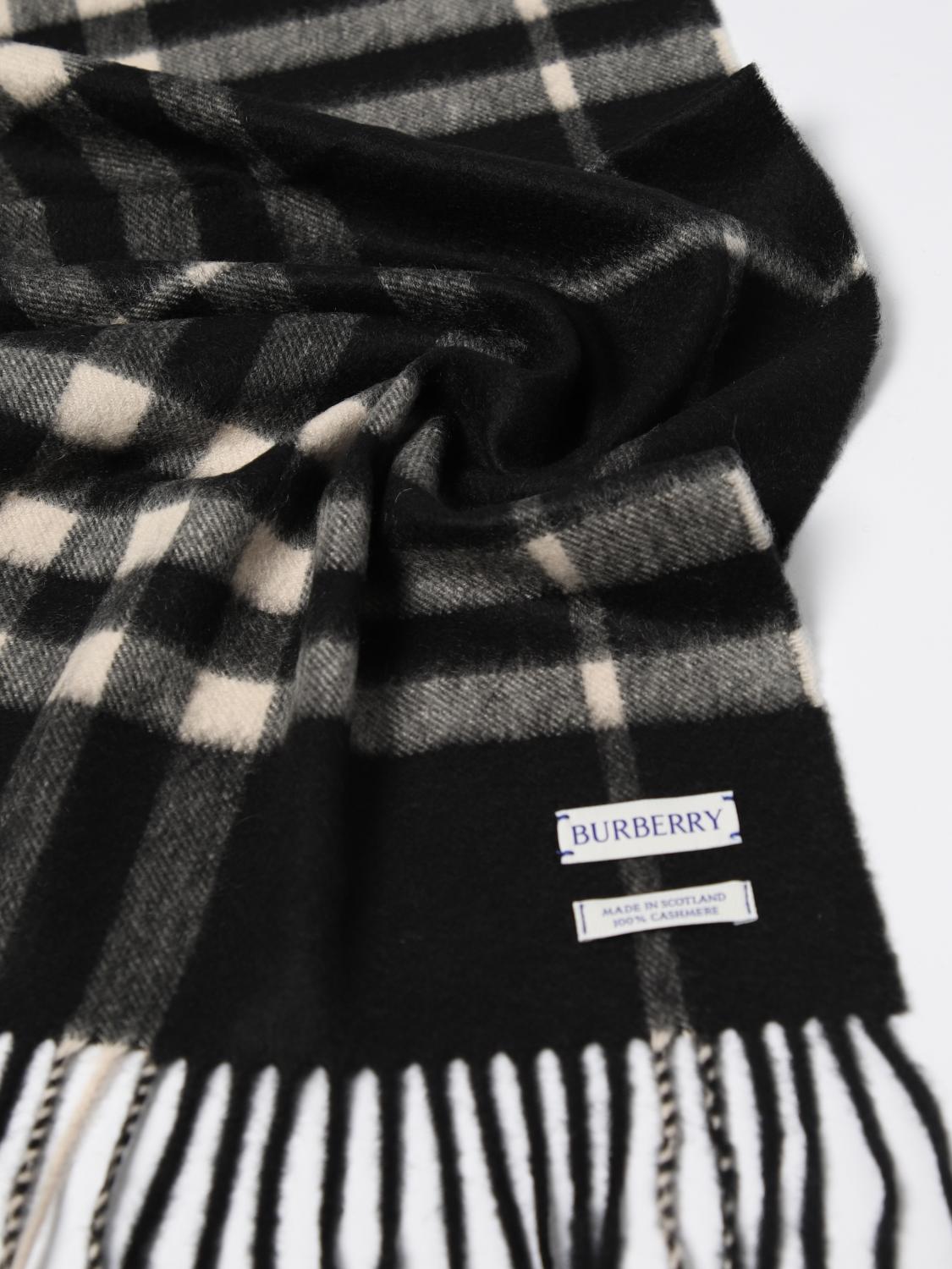 BURBERRY SCARF: Scarf men Burberry, Black - Img 3