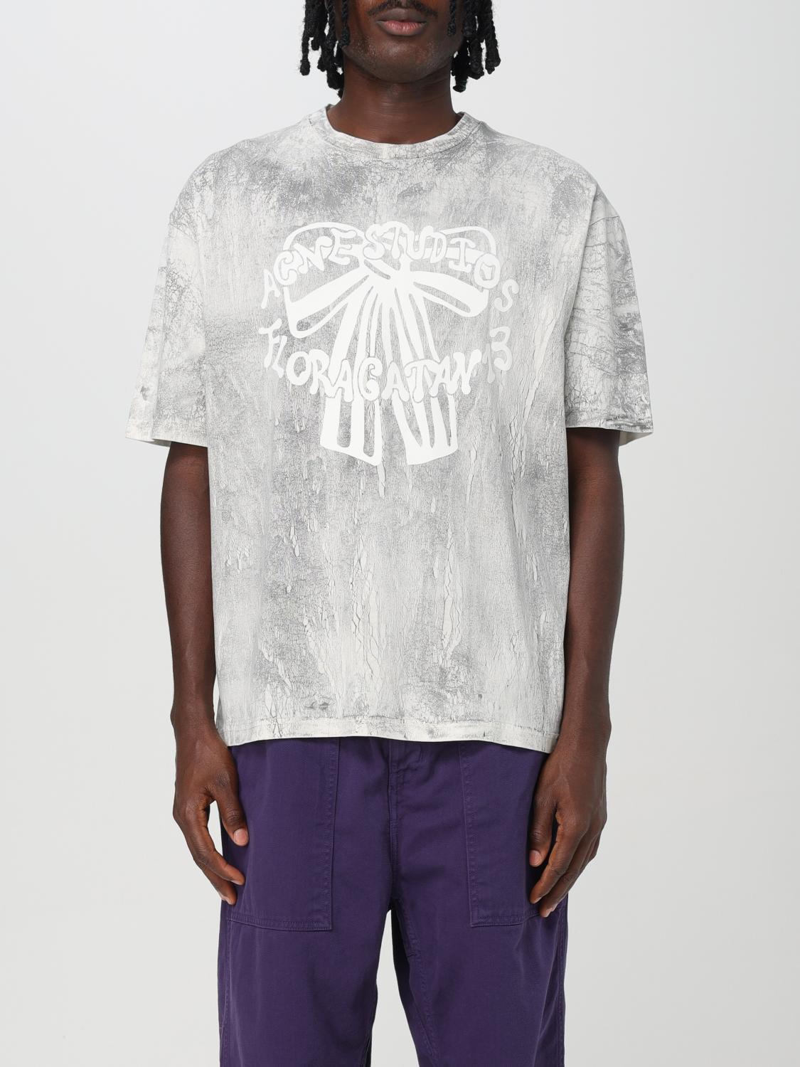 ACNE STUDIOS T-SHIRT: T-shirt stampata con maxi fiocco Acne Studios, Nero - Img 1