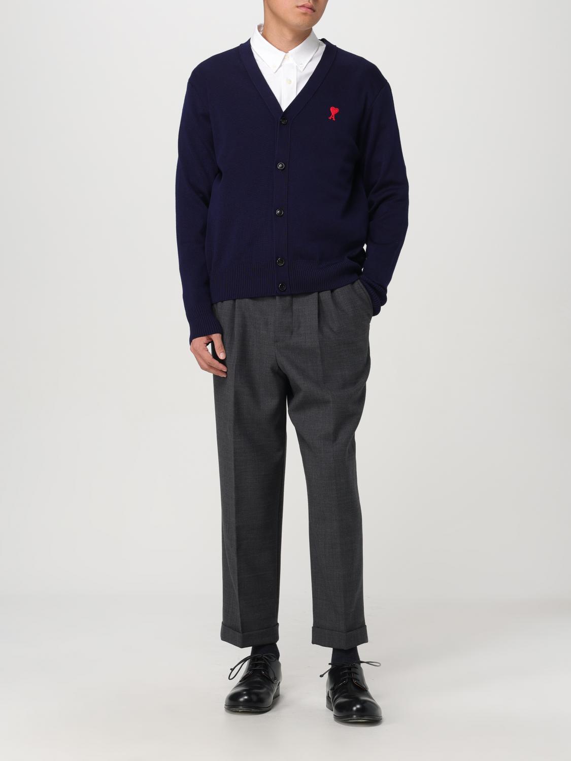 AMI PARIS STRICKJACKE: Pullover herren Ami Paris, Blau - Img 2