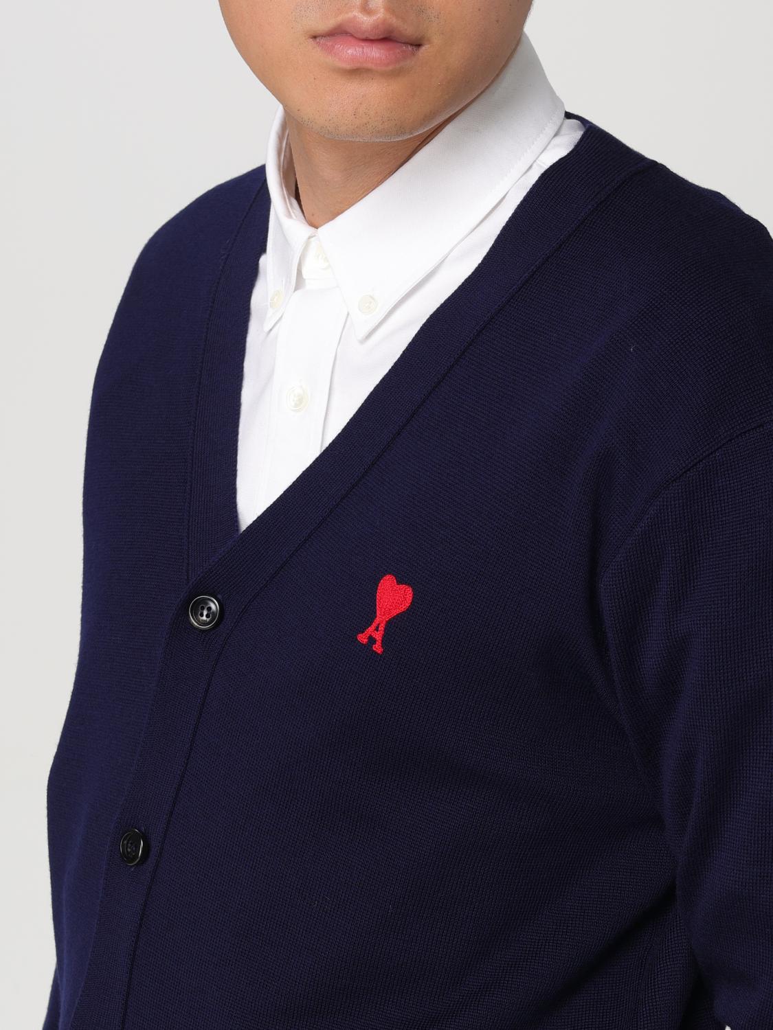AMI PARIS STRICKJACKE: Pullover herren Ami Paris, Blau - Img 4