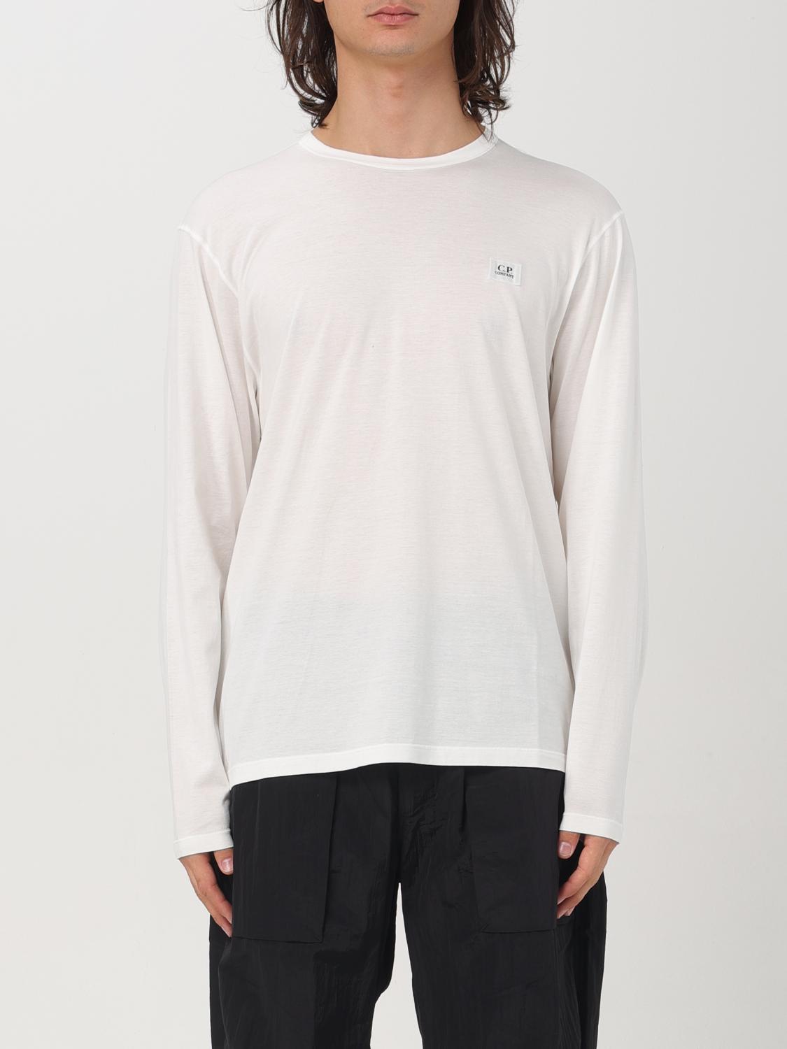 C.P. COMPANY SWEATER: C.P. Company cotton long-sleeve t-shirt, White - Img 1