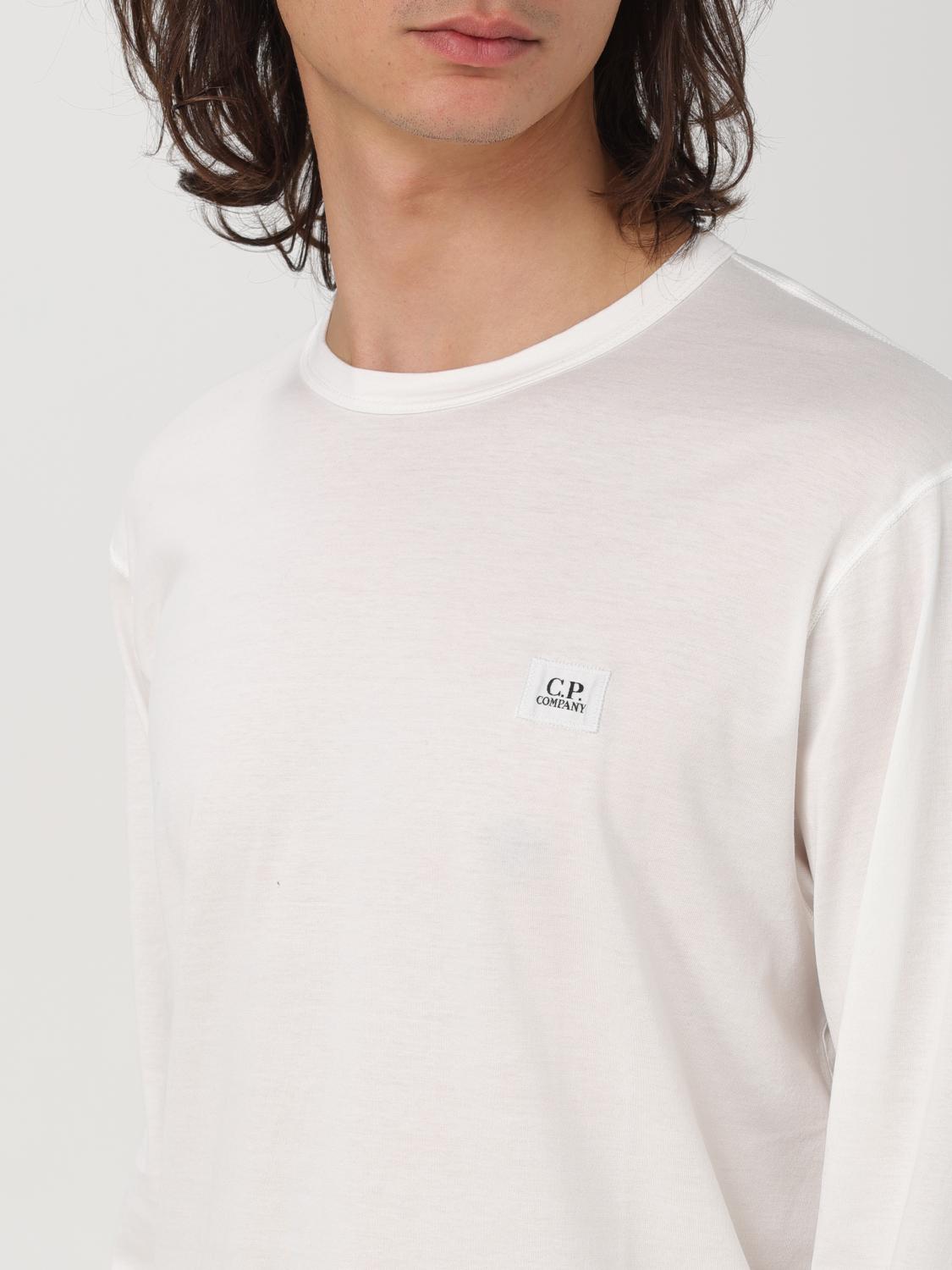 C.P. COMPANY SWEATER: C.P. Company cotton long-sleeve t-shirt, White - Img 4