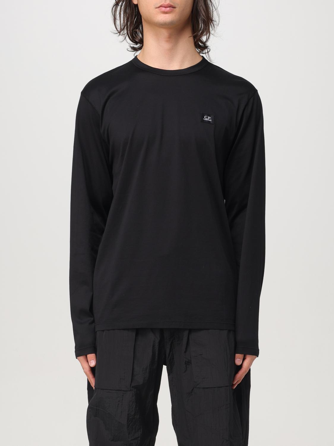 C.P. COMPANY SWEATER: C.P. Company cotton long-sleeve t-shirt, Black - Img 1